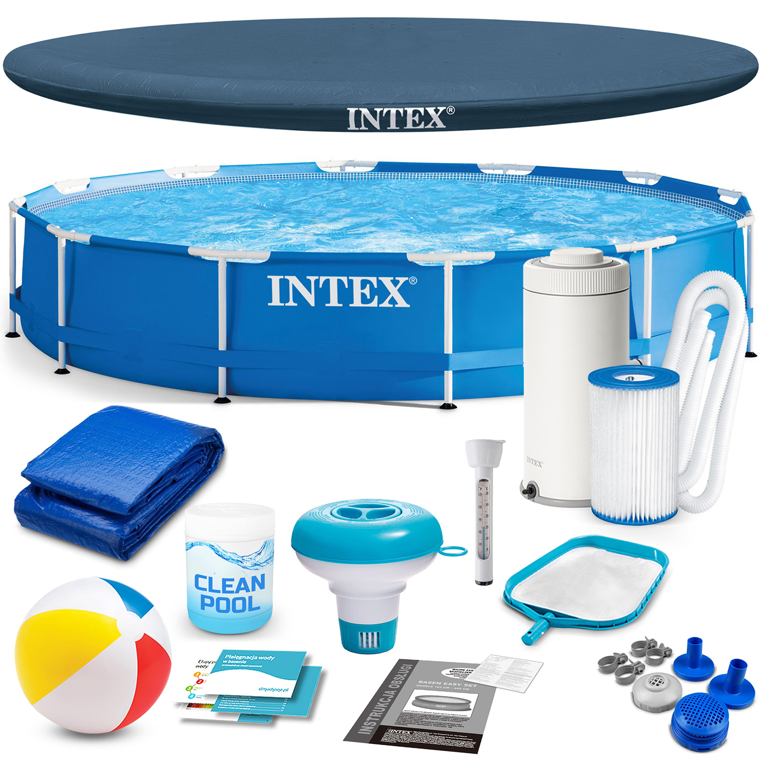 Raamiga aiabassein 366 x 76 cm 16-ühes INTEX 28212