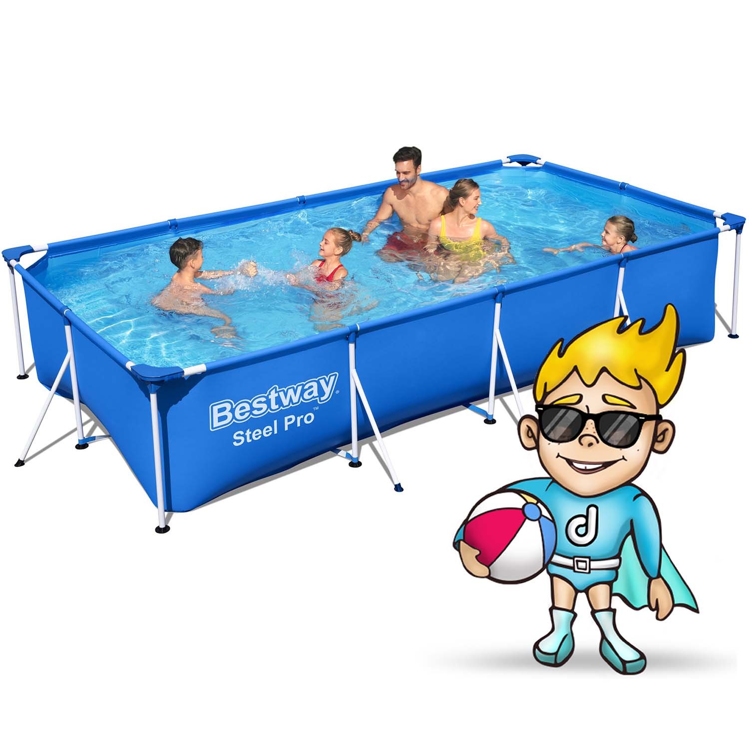 Raamiga aiabassein 400 x 211 x 81 cm 5-ühes Bestway 56405 - Image 4