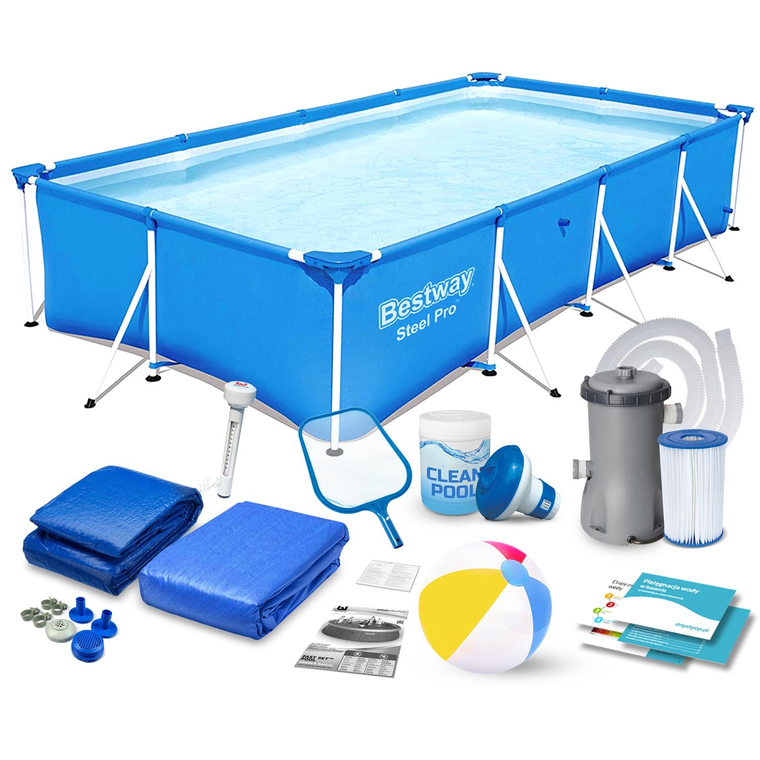 Raamiga aiabassein 400 x 211 x 81 cm 15-ühes Bestway 56405