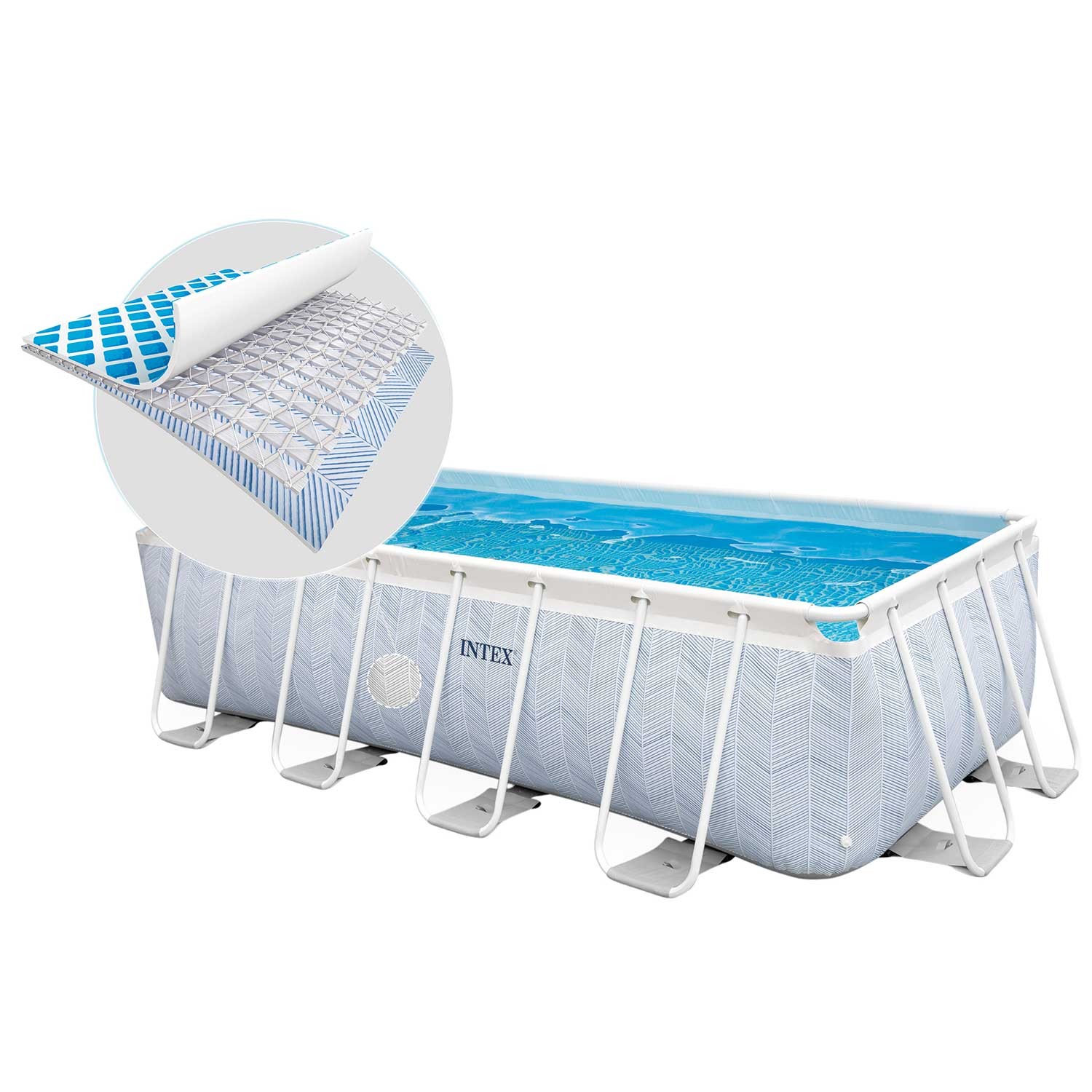 Raamiga aiabassein 400 x 200 x 100 cm 18-ühes komplekt INTEX 26780 - Image 2