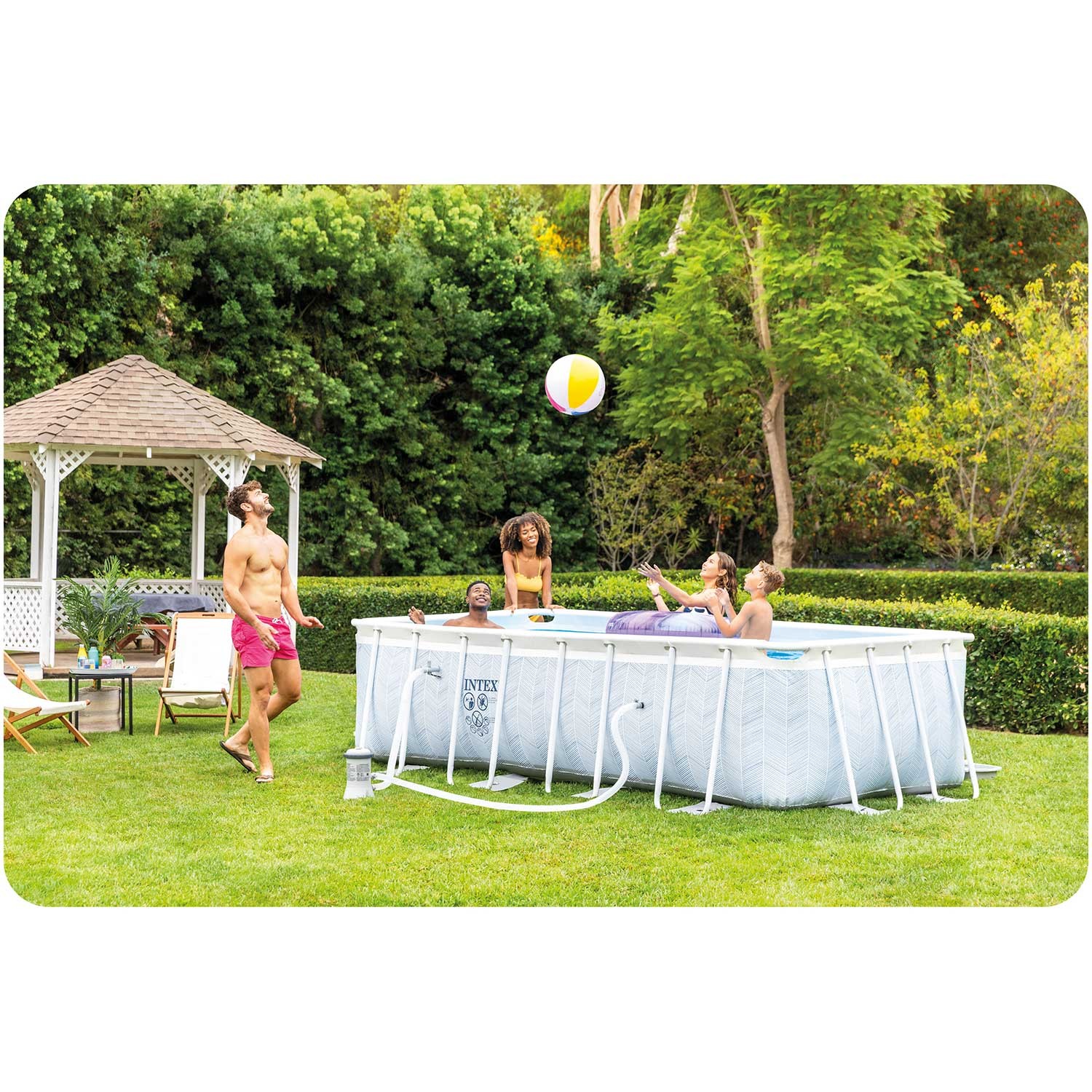 Raamiga aiabassein 400 x 200 x 100 cm 18-ühes komplekt INTEX 26780 - Image 10