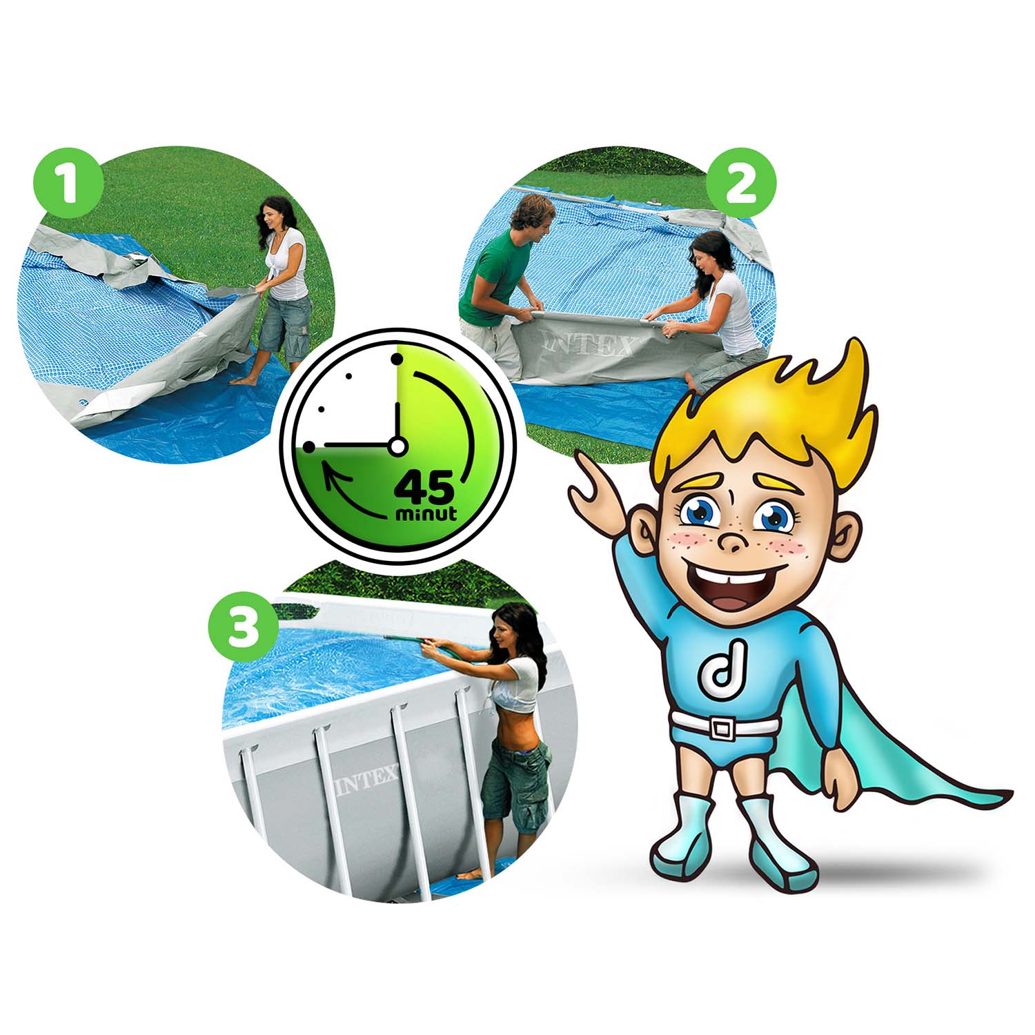 Raamiga aiabassein 400 x 200 x 100 cm 4-ühes INTEX 26788 - Image 5