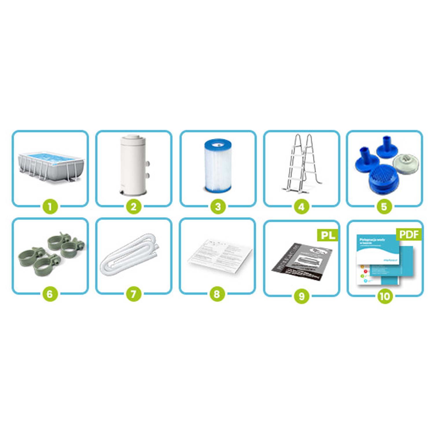 Raamiga aiabassein 400 x 200 x 100 cm 4-ühes INTEX 26788 - Image 7