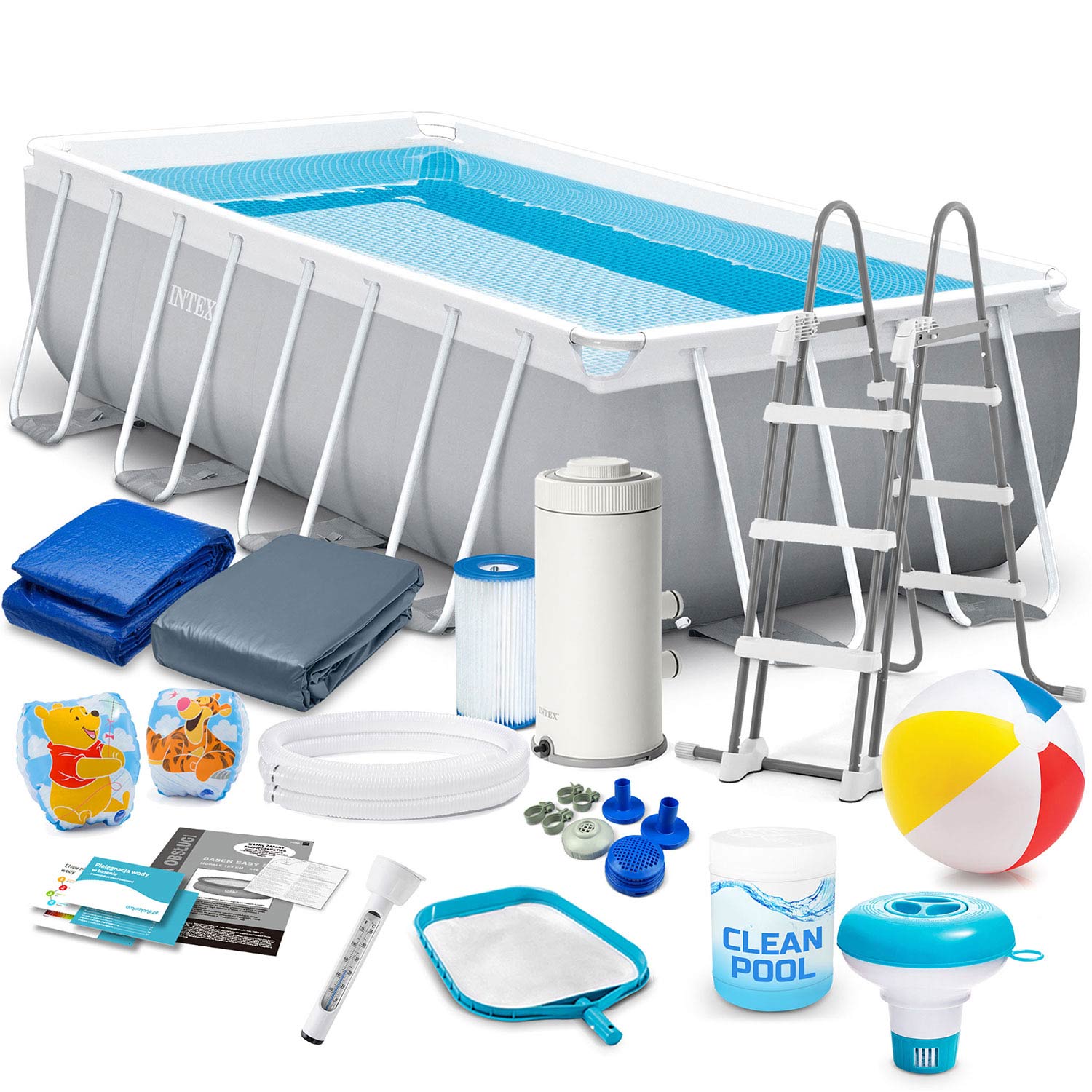 Raamiga aiabassein 400 x 200 x 100 cm 17-ühes INTEX 26788