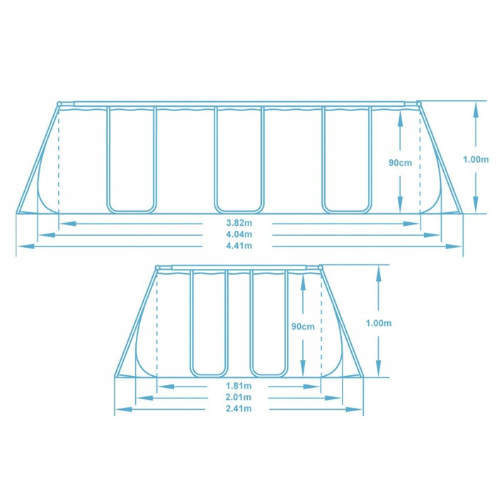 Raamiga aiabassein 404 x 201 x 100 cm 18-ühes Bestway 56441 - Image 9