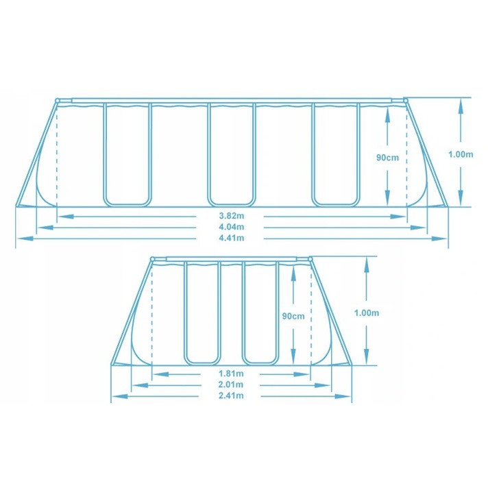 Raamiga aiabassein 404 x 201 x 100 cm 11 ühes Bestway 56441 - Image 4