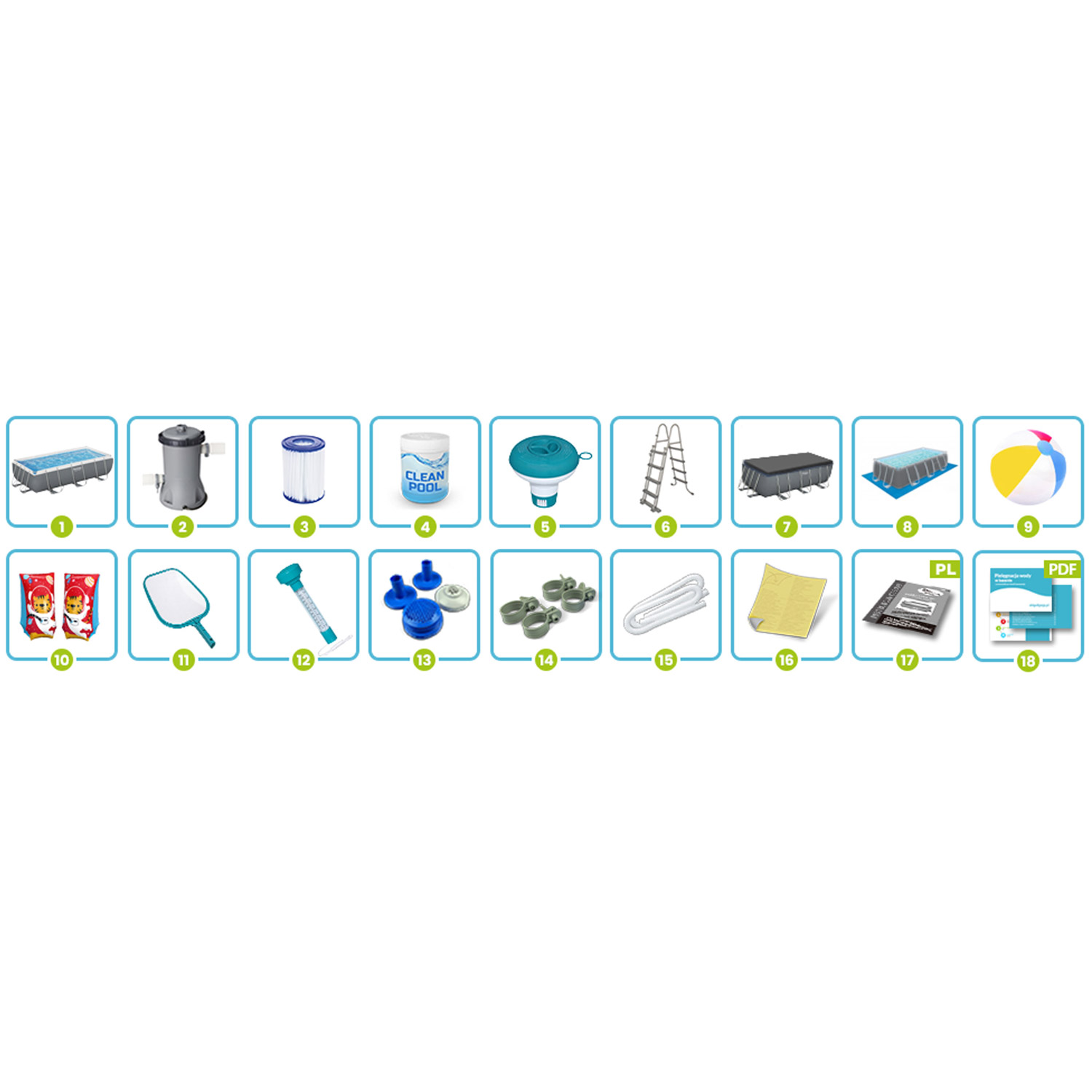 Raamiga aiabassein 404 x 201 x 100 cm 18-ühes Bestway 56441 - Image 7