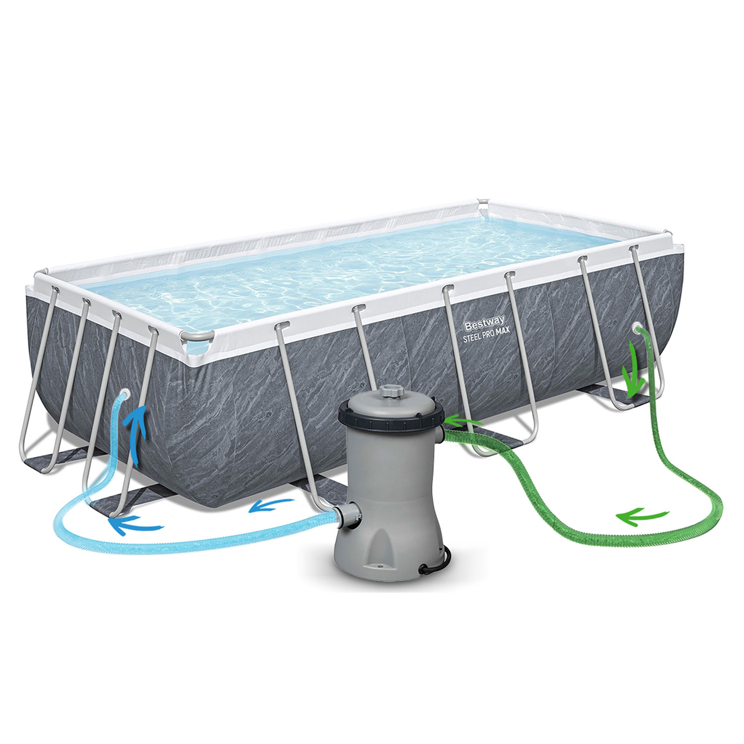 Raamiga aiabassein 404 x 201 x 100 cm 18-ühes Bestway 56721 - Image 10