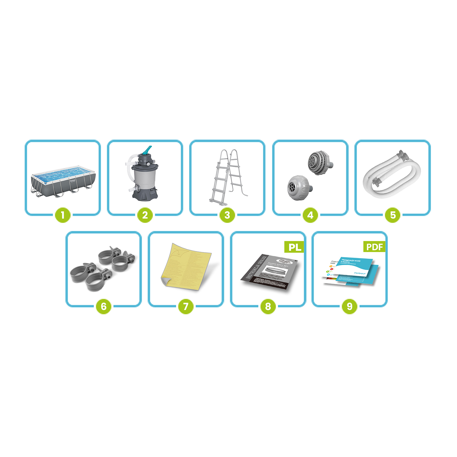 Raamiga aiabassein 404 x 201 x 100 cm 10 ühes 56442 Bestway - Image 12