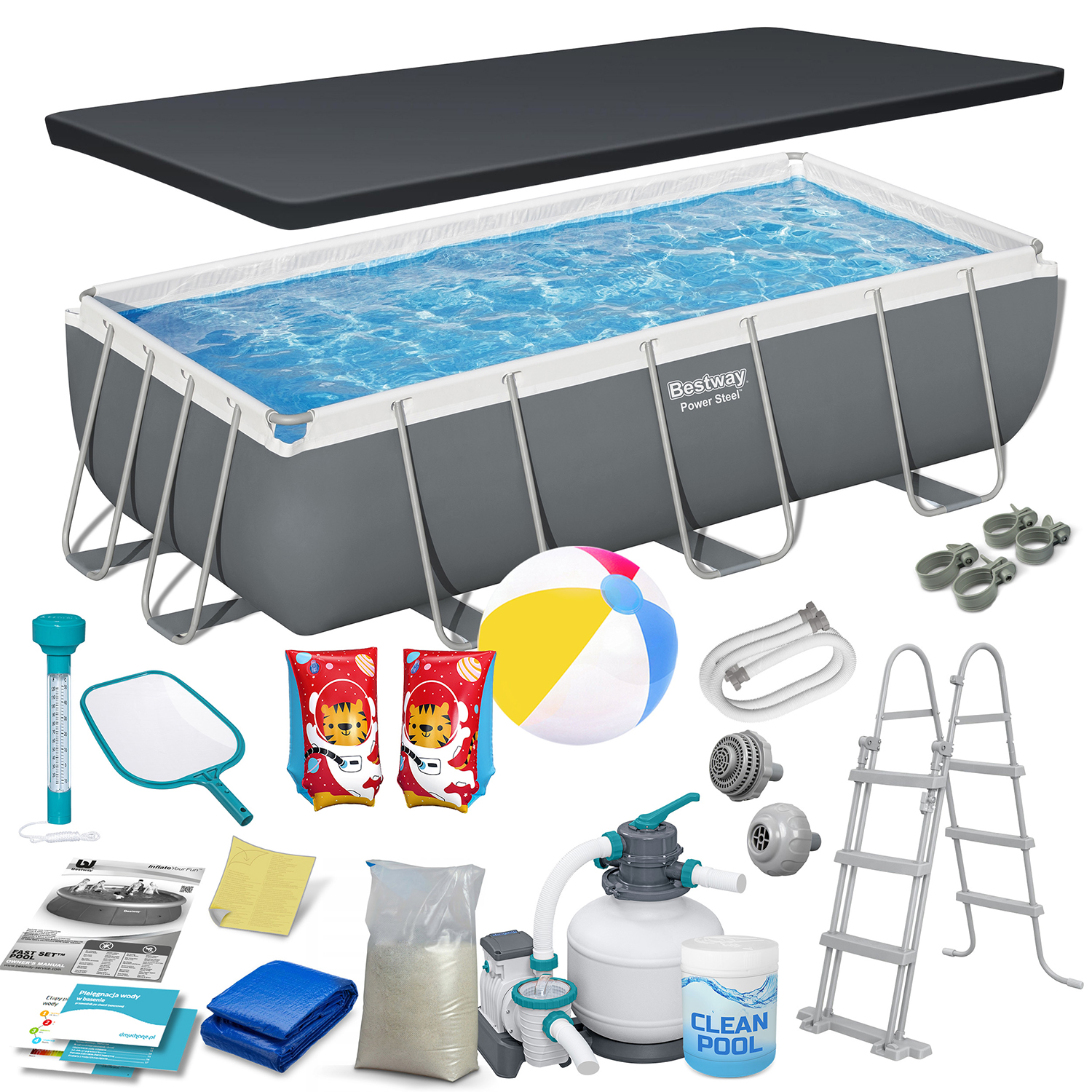 Raamiga aiabassein 404 x 201 x 100 cm 18-ühes Bestway 56442