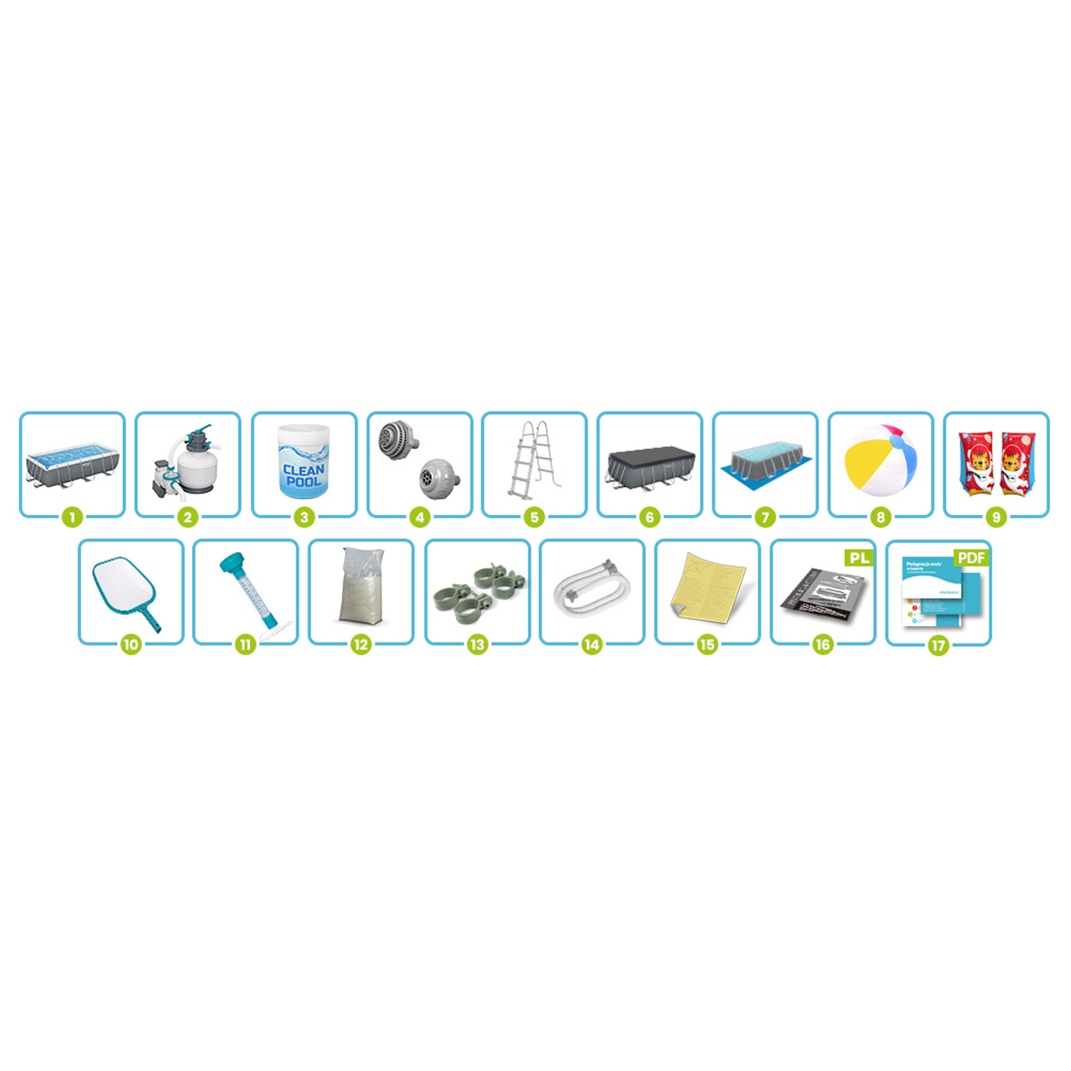 Raamiga aiabassein 404 x 201 x 100 cm 18-ühes Bestway 56442 - Image 12