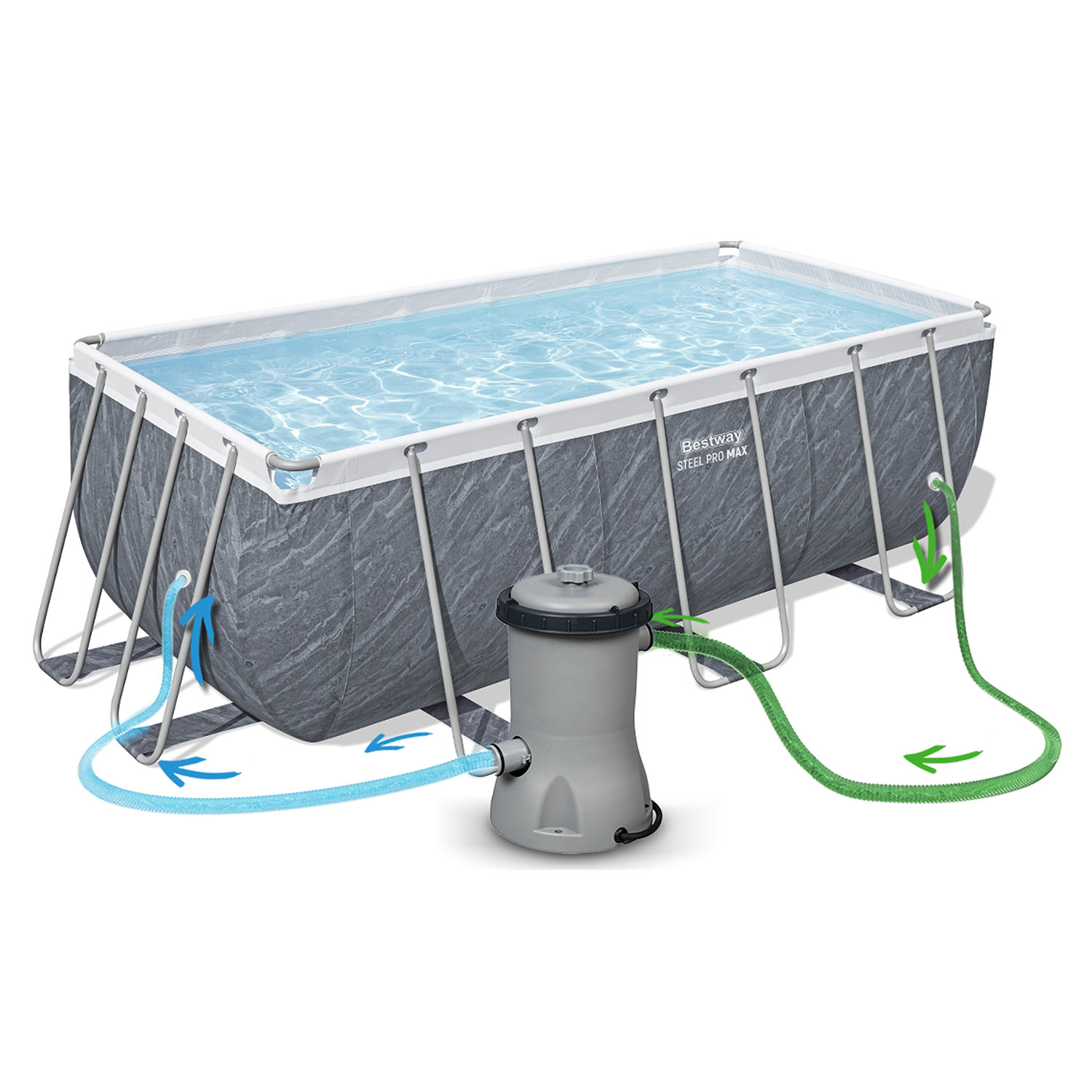 Raamiga aiabassein 412 x 201 x 122 cm 11 ühes Bestway 56722 - Image 5