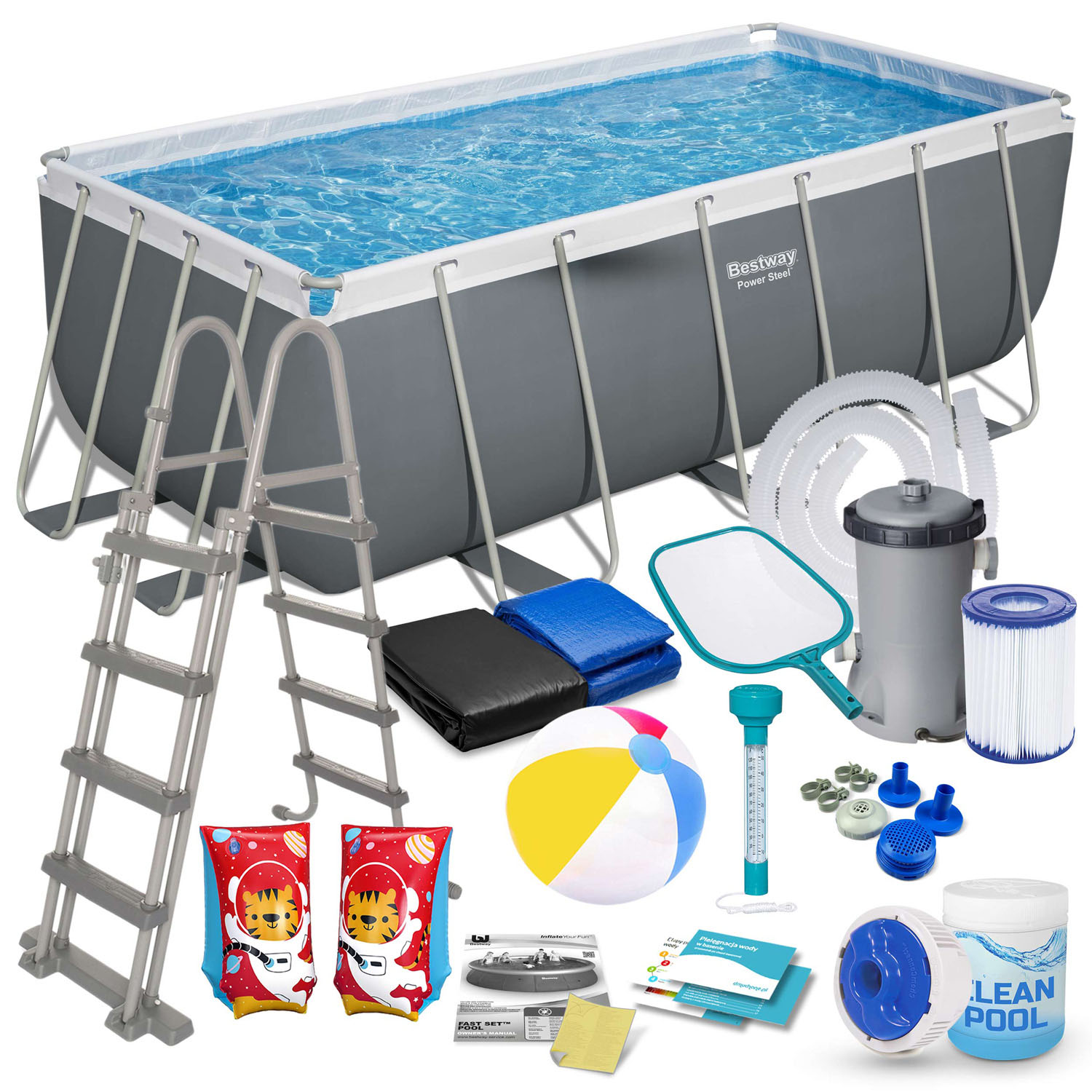 Raamiga aiabassein 412x201x122cm 18in1 Bestway 56456ND