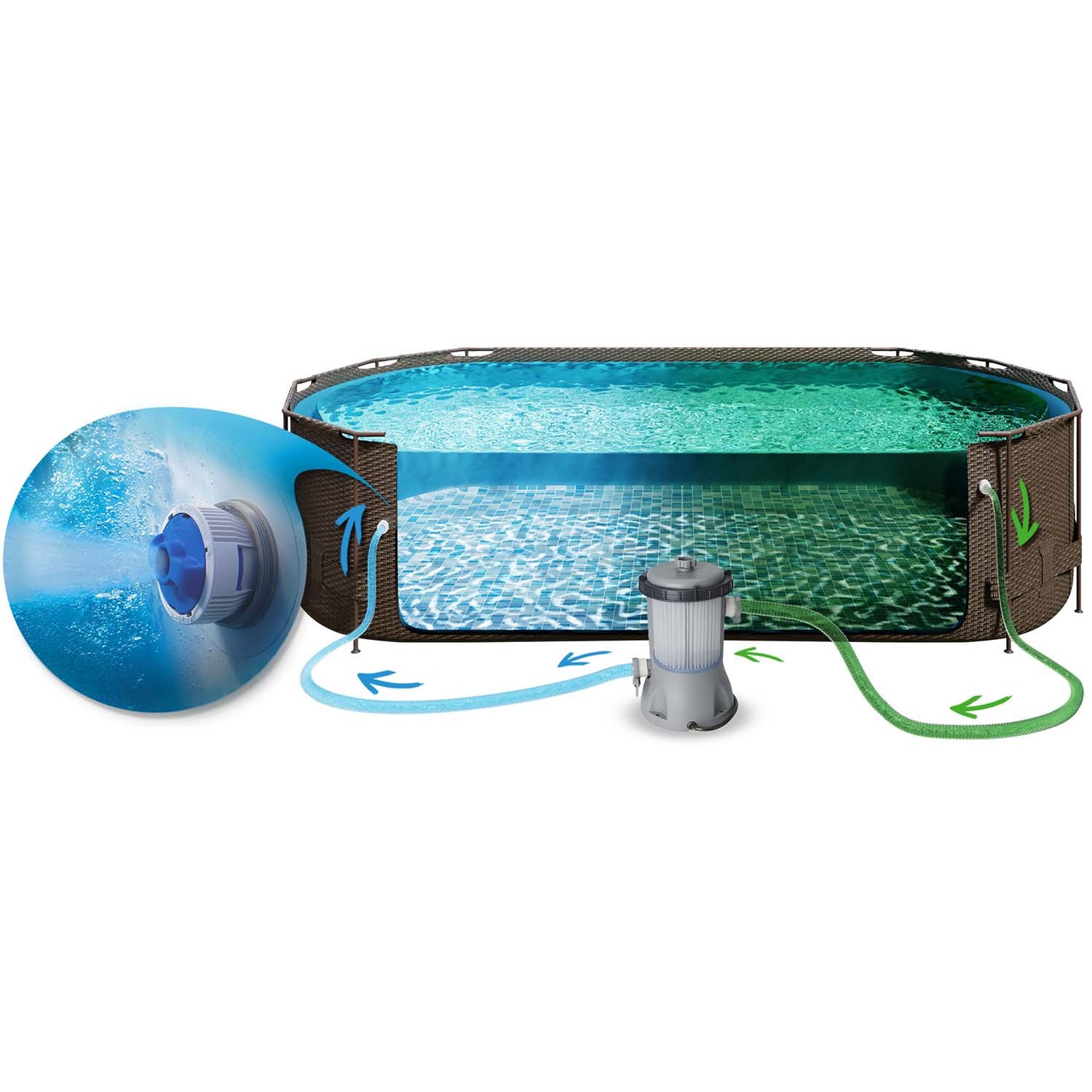 Raamiga aiabassein 427 x 250 x 100 cm 18-ühes Bestway 56714 - Image 7