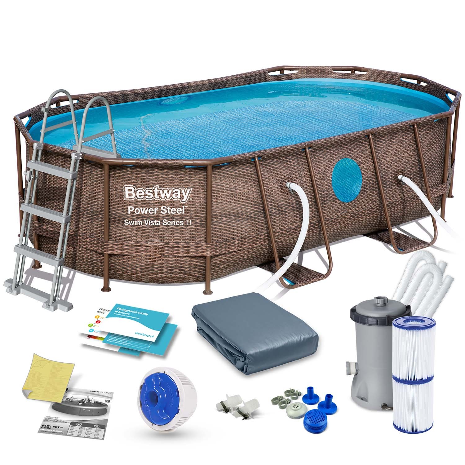 Raamiga aiabassein 427 x 250 x 100 cm 12-ühes Bestway 56714