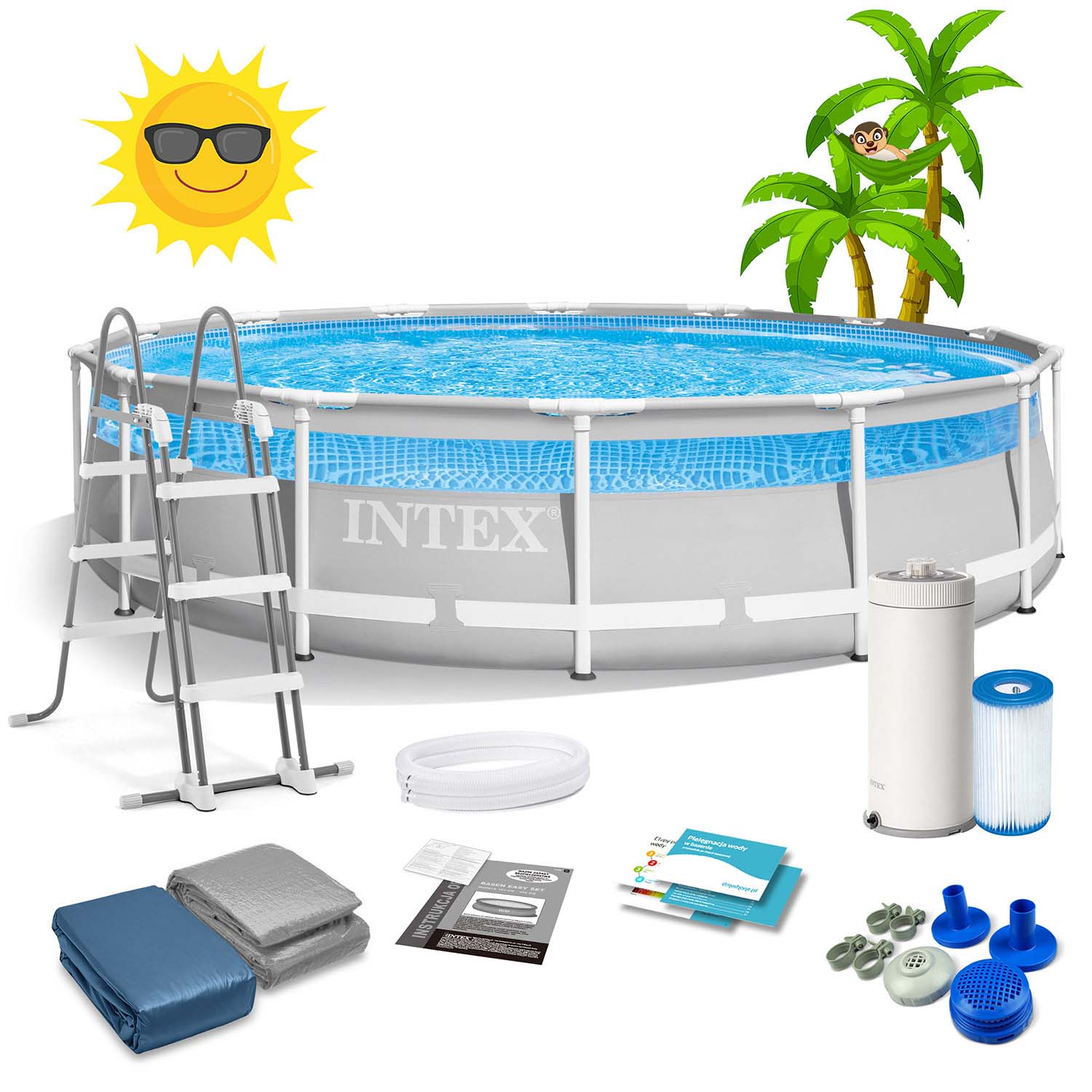 Raamiga aiabassein 427 x 107 cm 12-ühes INTEX 26722 - Image 6