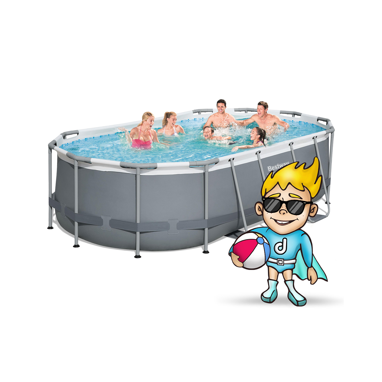 Raamiga aiabassein 427 x 250 x 100 cm 18-ühes Bestway 56620 - Image 3