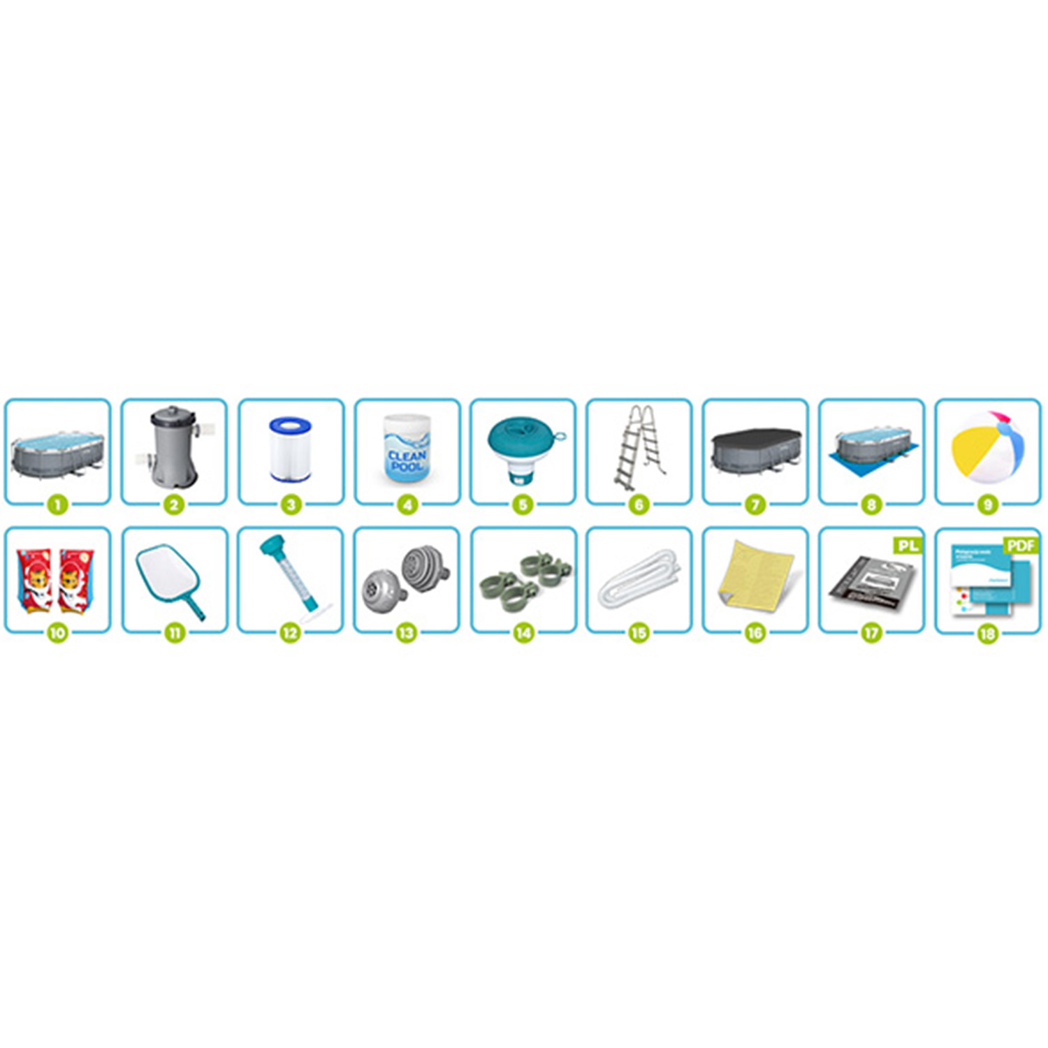 Raamiga aiabassein 427 x 250 x 100 cm 18-ühes Bestway 56620 - Image 9