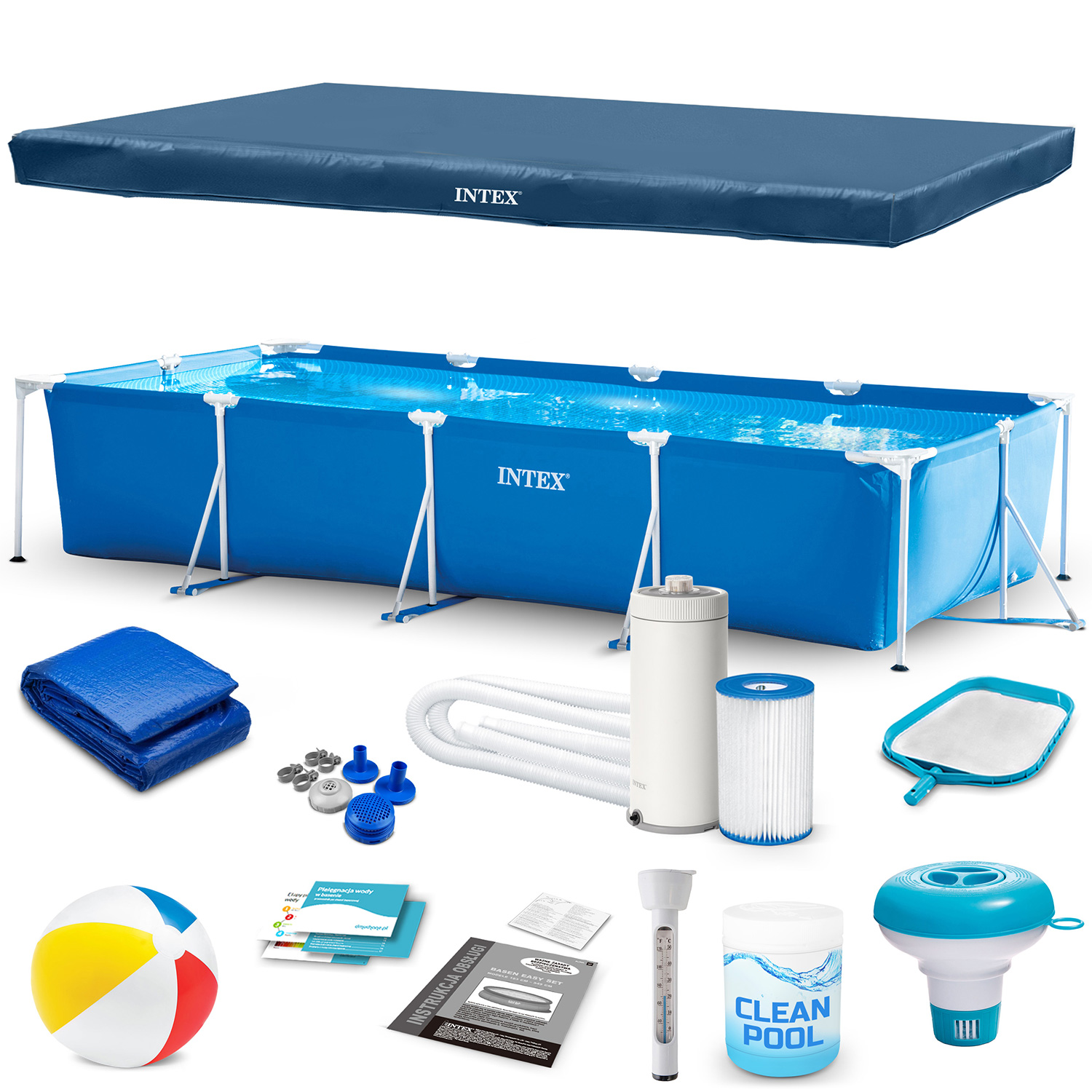 Raamiga aiabassein 450 x 220 x 84 cm 15-in-1 INTEX 28273