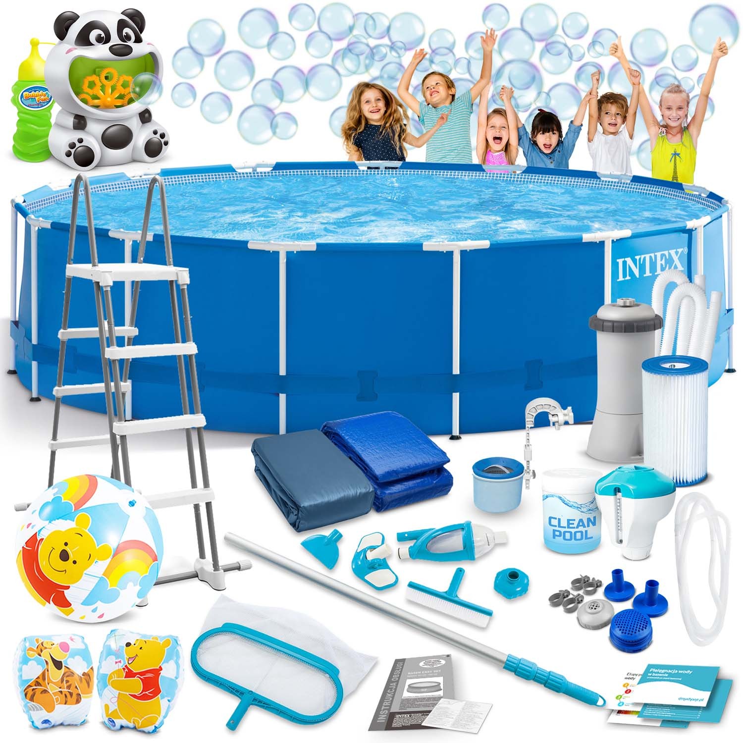 Raamiga aiabassein 457 x 122 cm 21-in-1 INTEX 28242 + mullimasin TASUTA