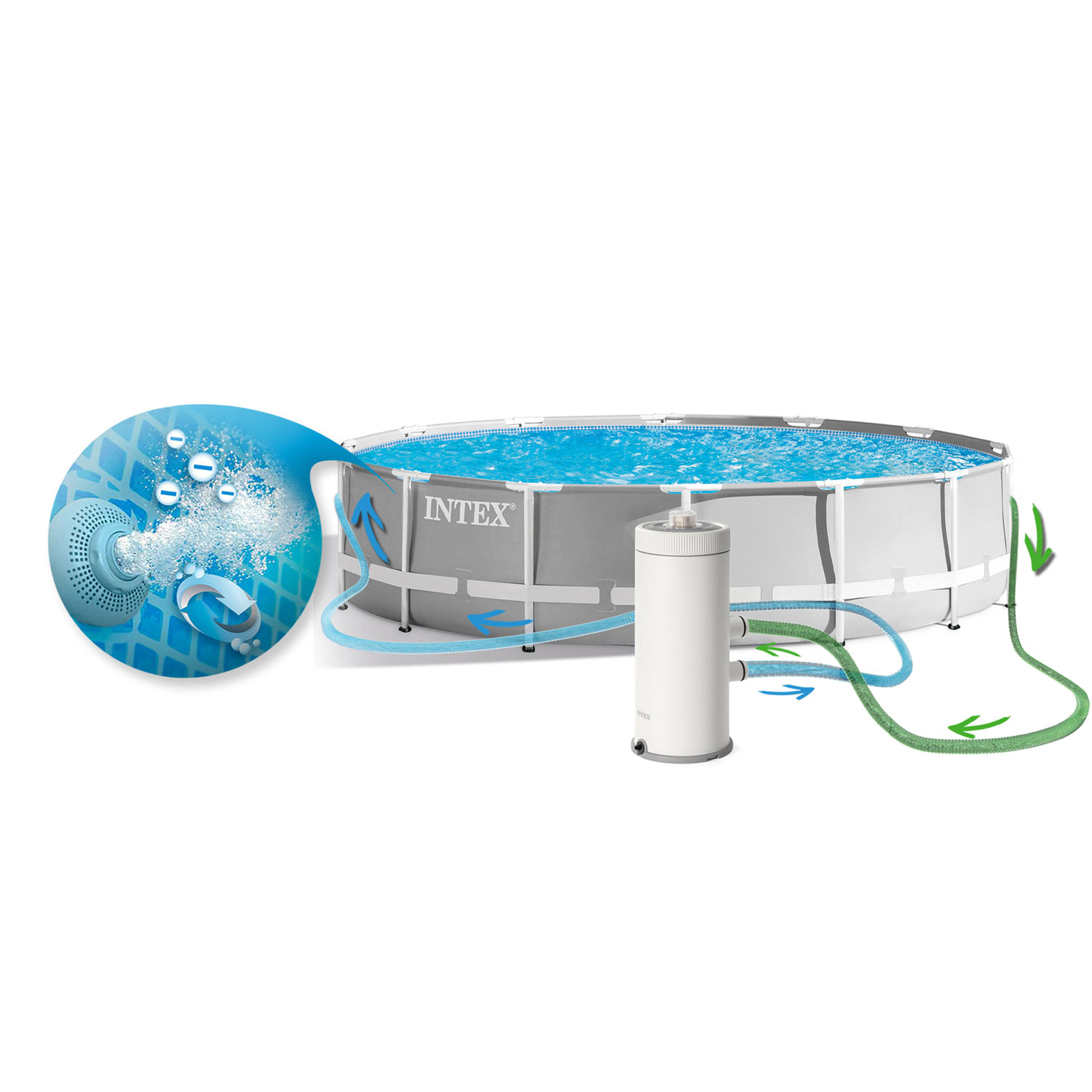 Raamiga aiabassein 457 x 107 cm 12-ühes INTEX 26724 - Image 8