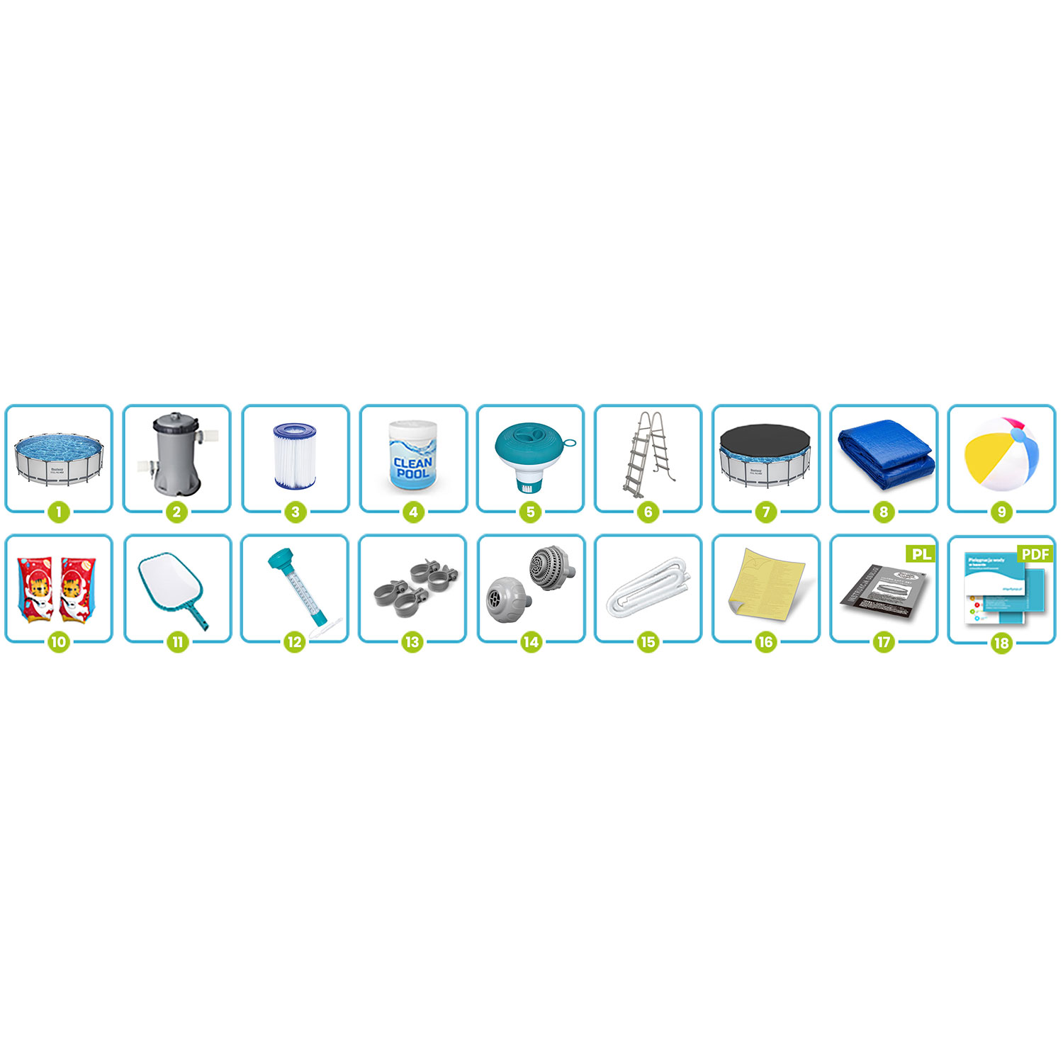 Raamiga aiabassein 457 x 122 cm 18-ühes Bestway 56438 - Image 14