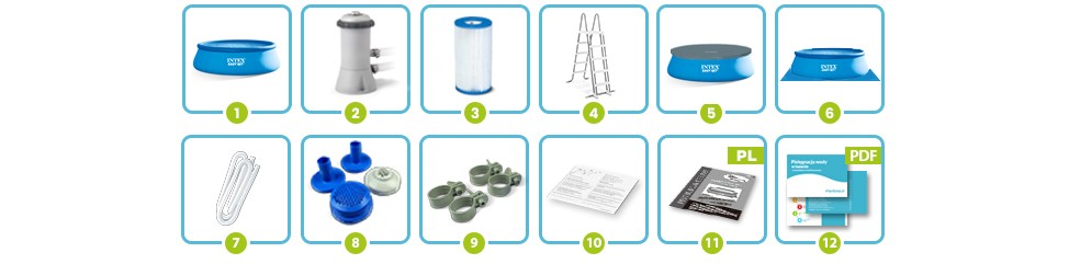 Raamiga aiabassein 457 x 107 cm 12-ühes INTEX 26724GN - Image 3