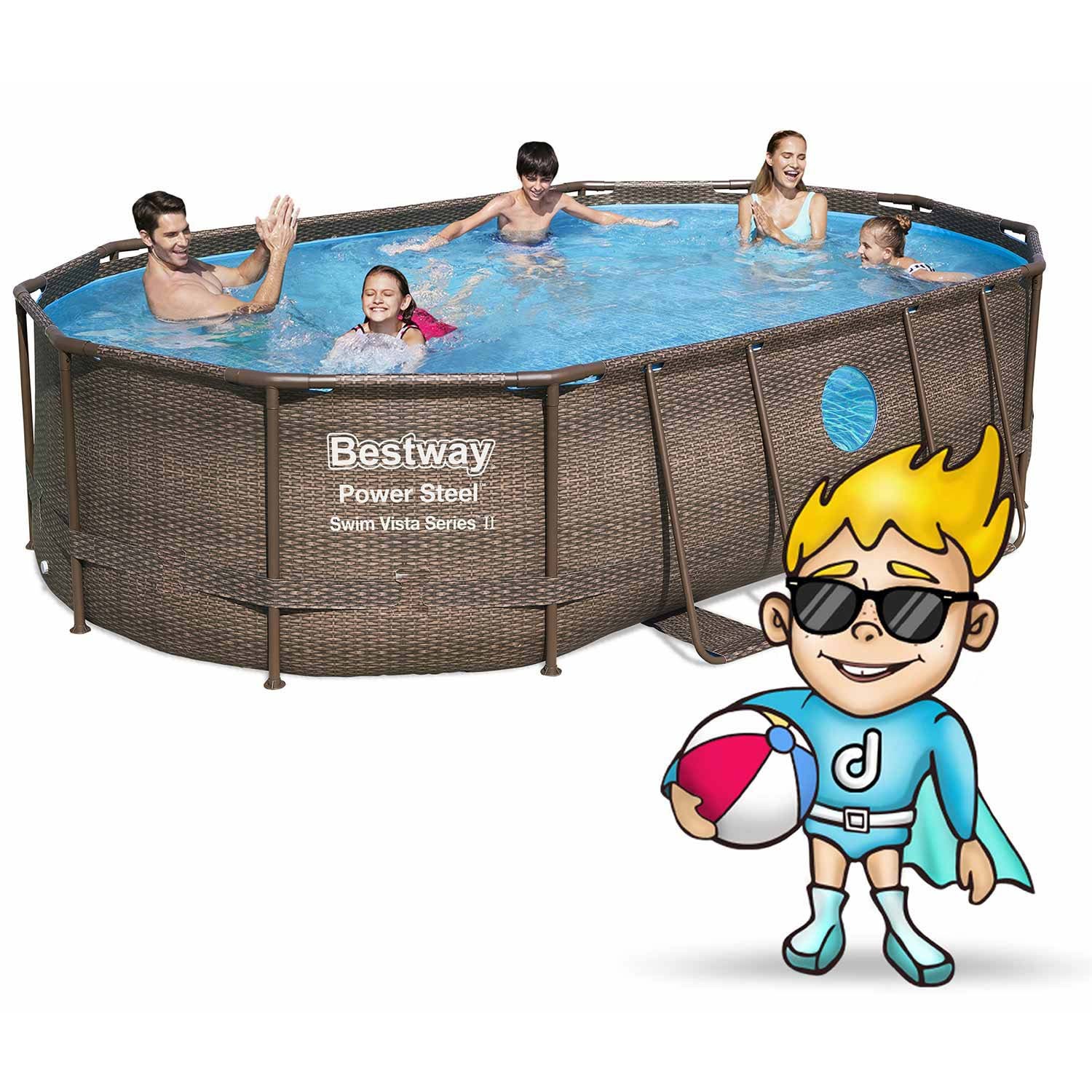 Raamiga aiabassein 488 x 305 x 107 cm 12-ühes Bestway 56946 - Image 4