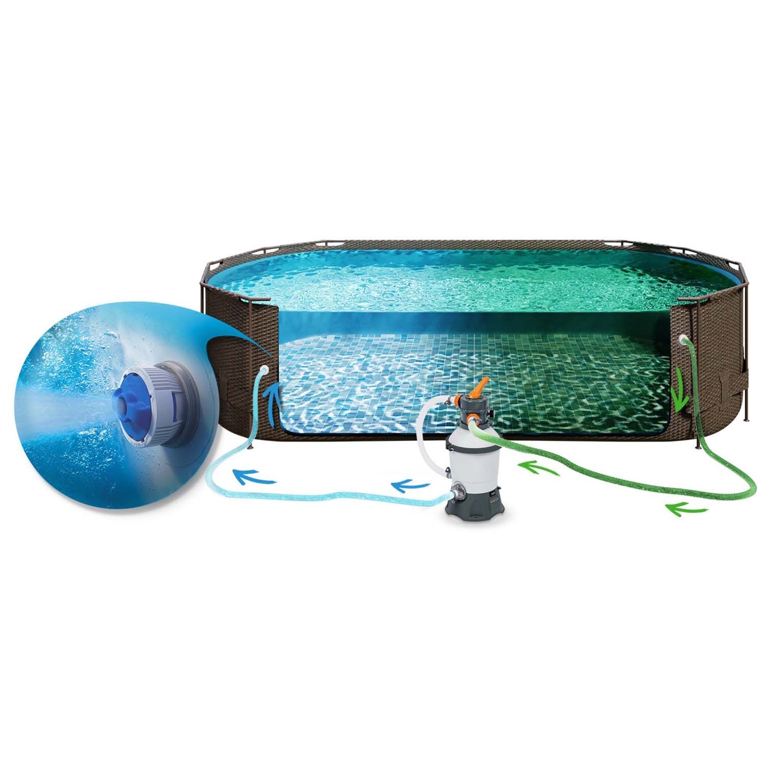 Raamiga aiabassein 488 x 305 x 107 cm 12-ühes Bestway 56946 - Image 6