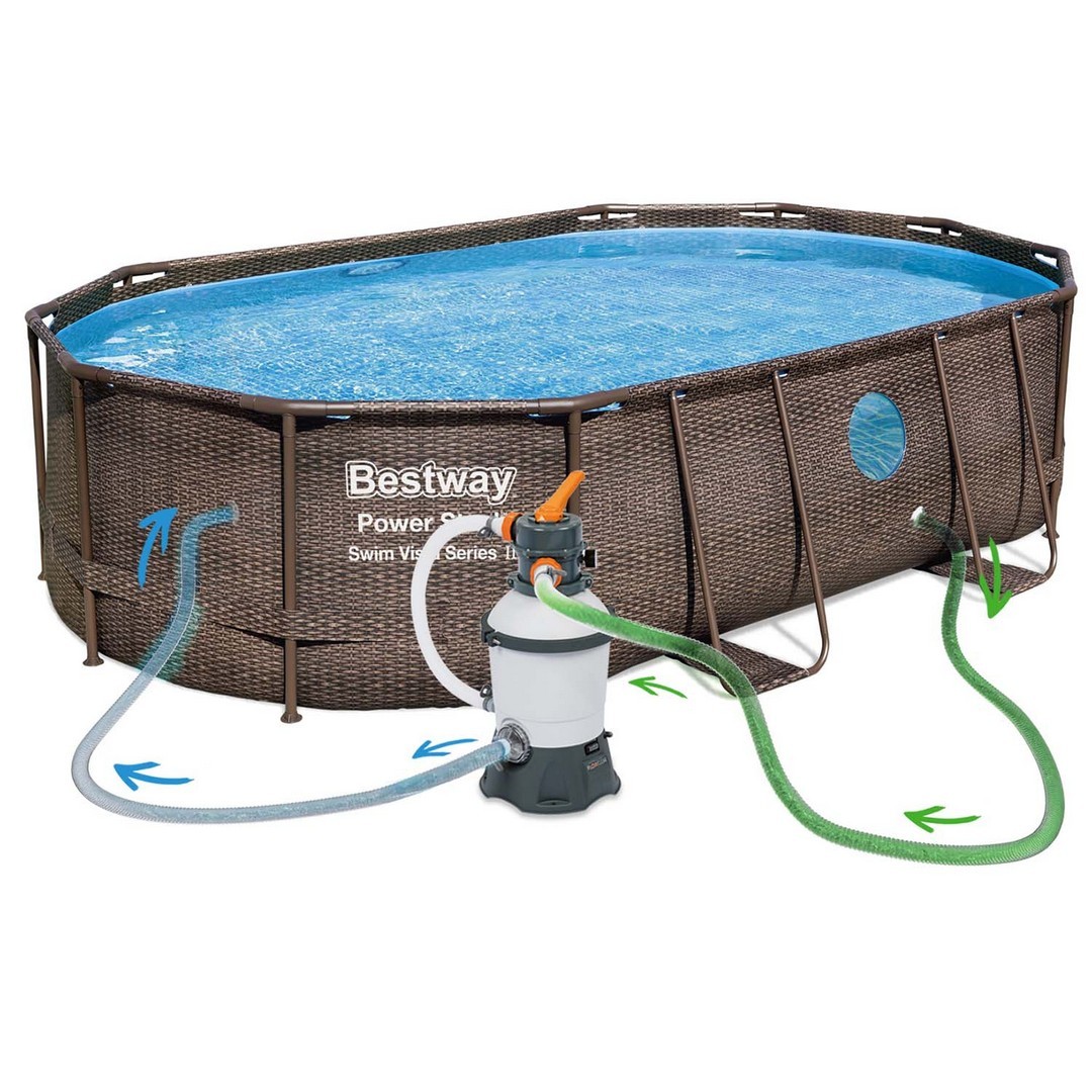 Raamiga aiabassein 488 x 305 x 107 cm 12-ühes Bestway 56946 - Image 5