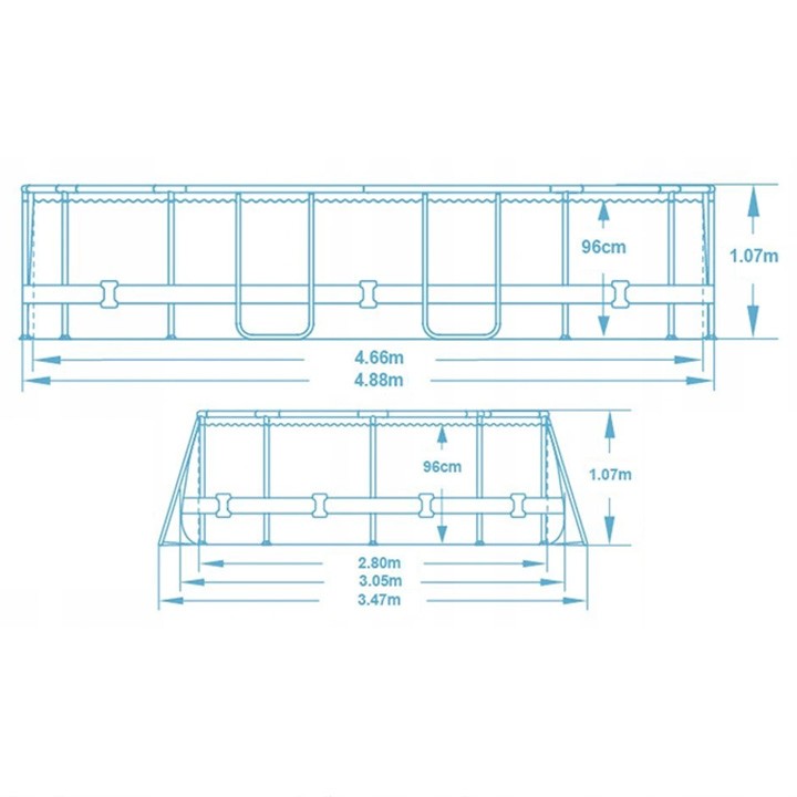 Raamiga aiabassein 488 x 305 x 107 cm 12-ühes Bestway 56946 - Image 7