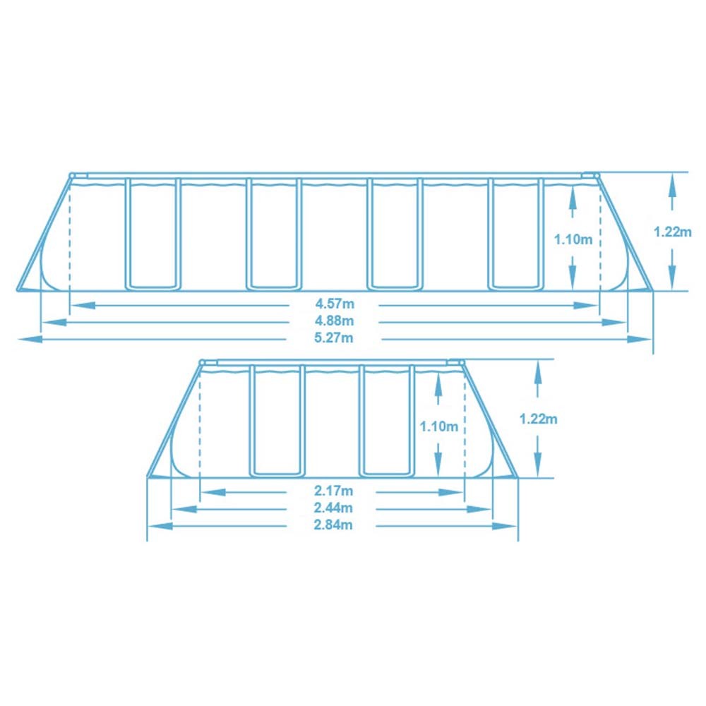 Raamiga aiabassein 488 x 244 x 122 cm 18-ühes Bestway 56671 - Image 3