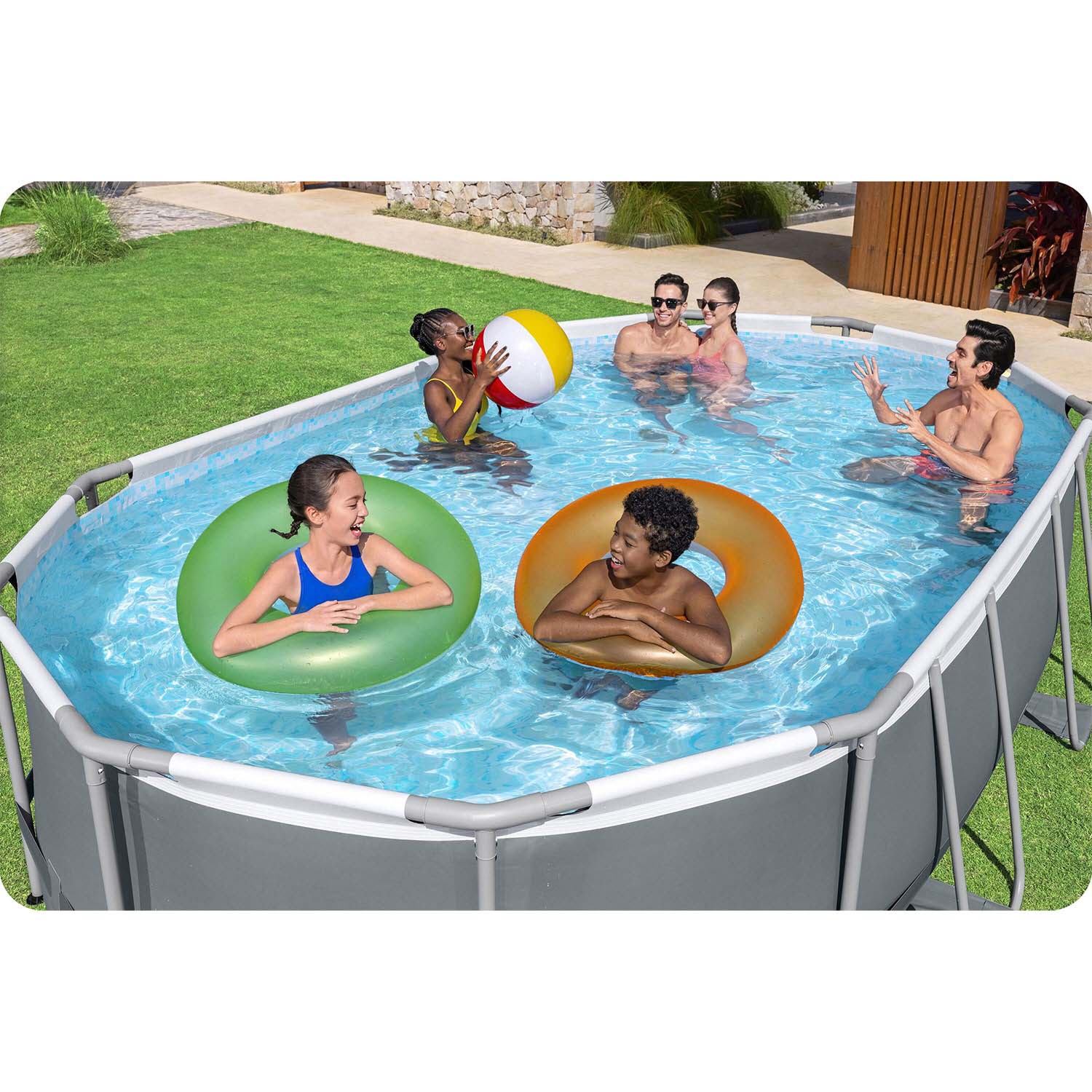 Raamiga aiabassein 488 x 305 x 107 cm 12-ühes Bestway 56448 - Image 8