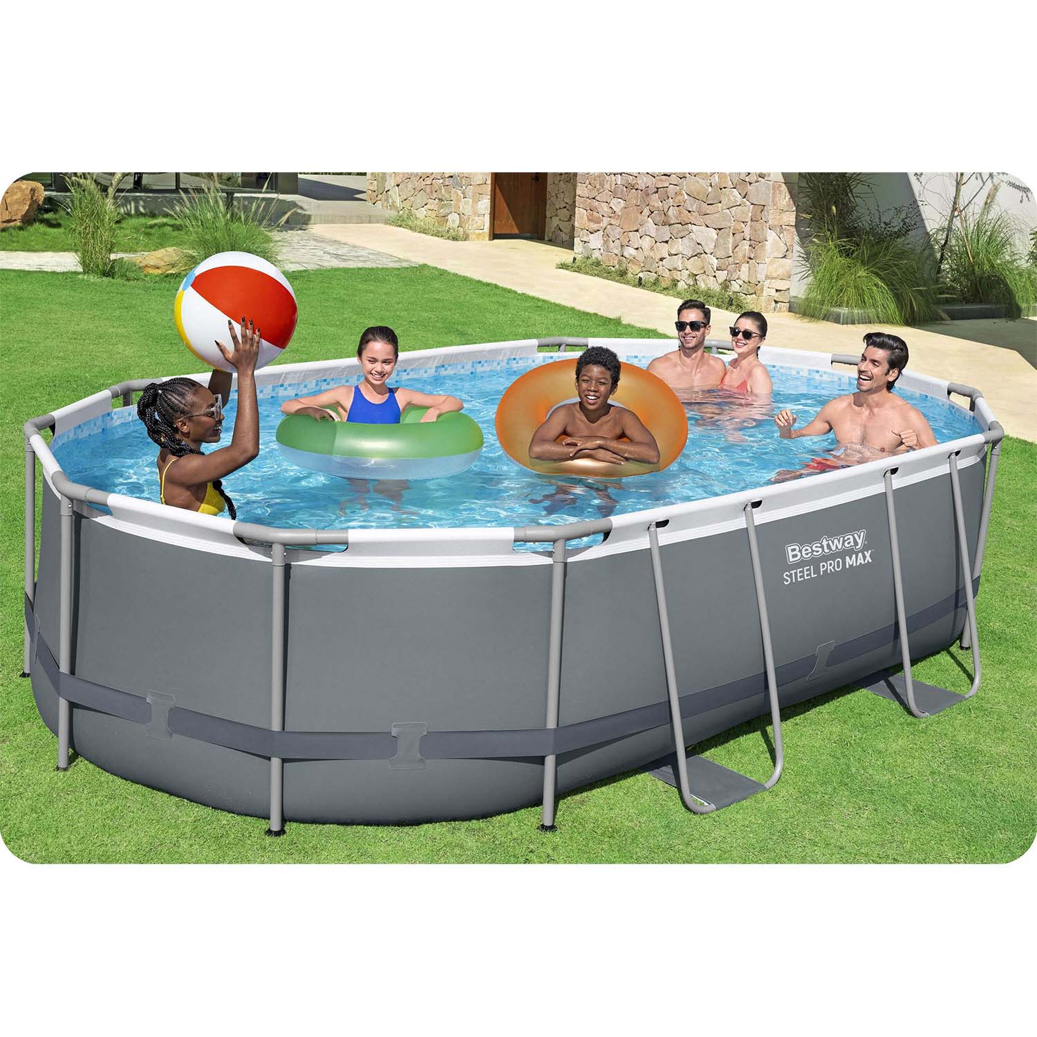 Raamiga aiabassein 488 x 305 x 107 cm 12-ühes Bestway 56448 - Image 9