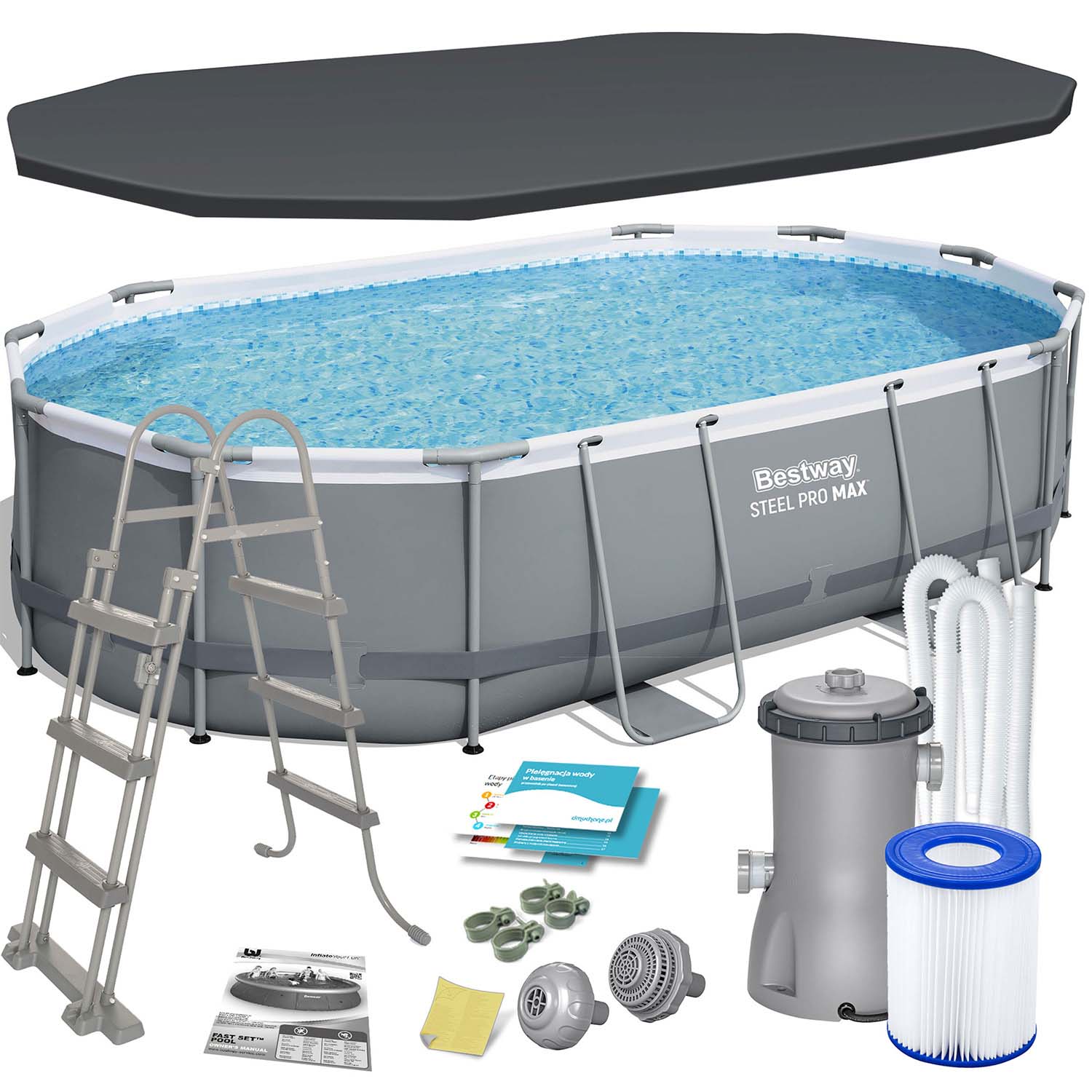 Raamiga aiabassein 488 x 305 x 107 cm 12-ühes Bestway 56448