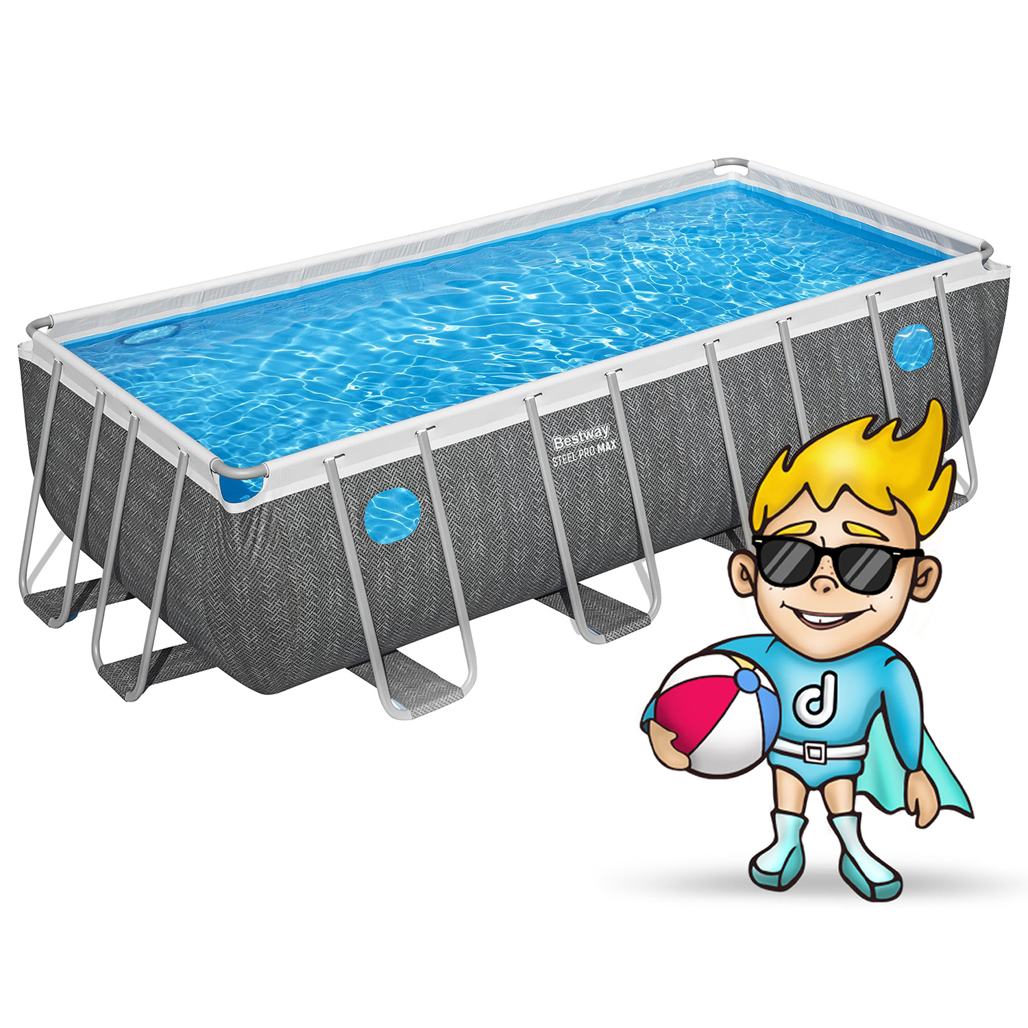 Raamiga aiabassein 488 x 244 x 122 cm 10-ühes Bestway 561MB - Image 2