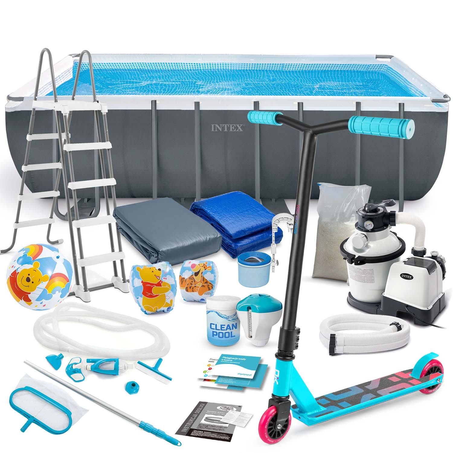 Raamiga aiabassein 549 x 274 x 132 cm 21-in-1 INTEX 26356 + TASUTA tõukeratas