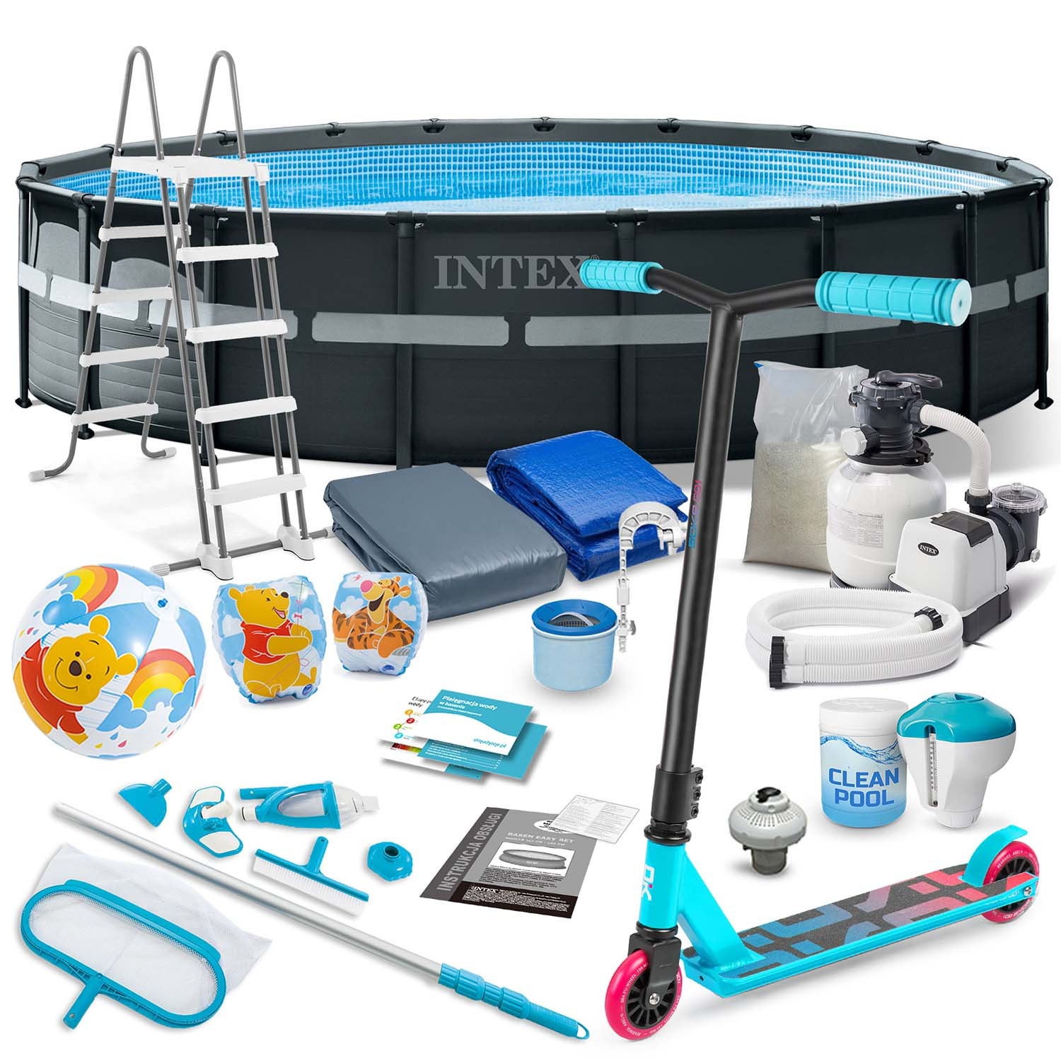 Raamiga aiabassein 549 x 132 cm 21-in-1 INTEX 26330 + TASUTA tõukeratas