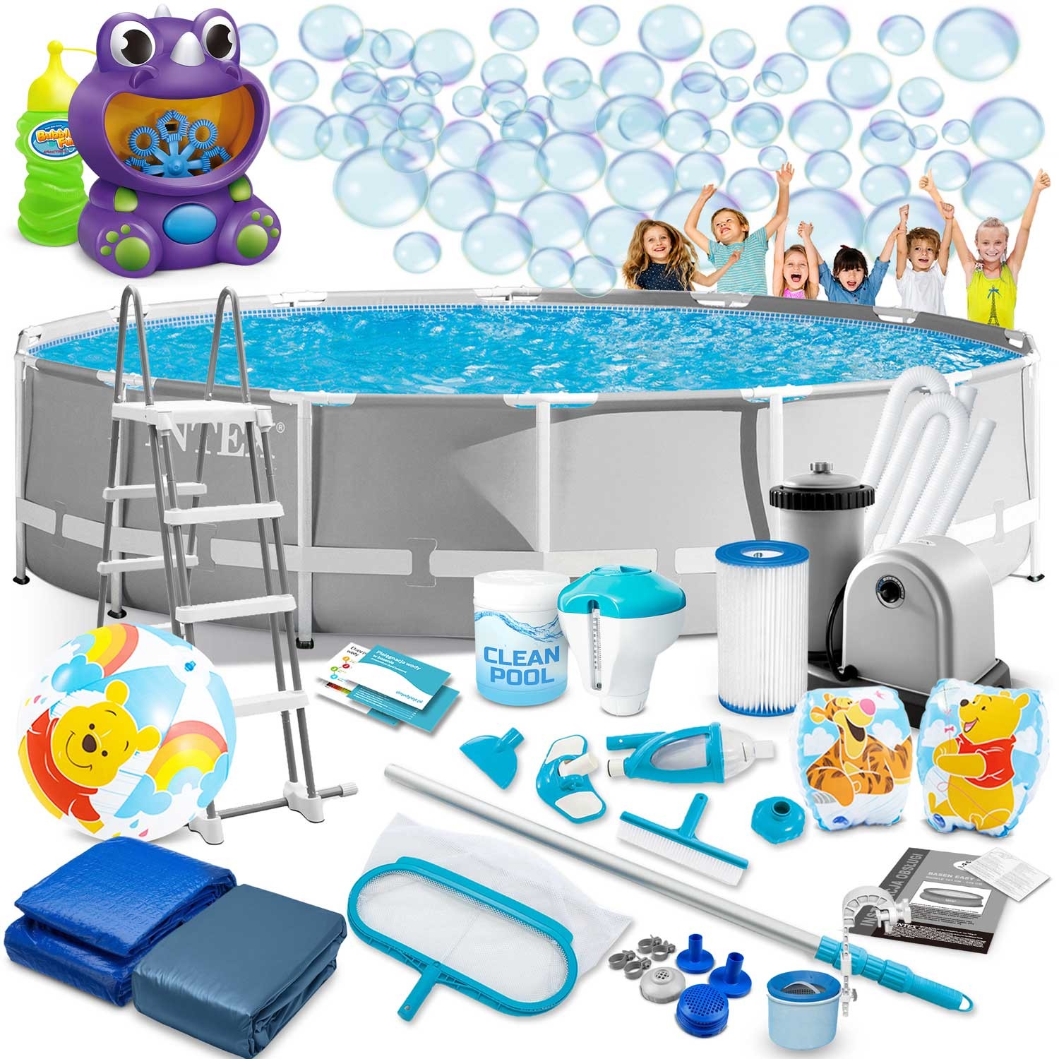 Raamiga aiabassein 549 x 122 cm 21-in-1 INTEX 26732 + mullimasin TASUTA