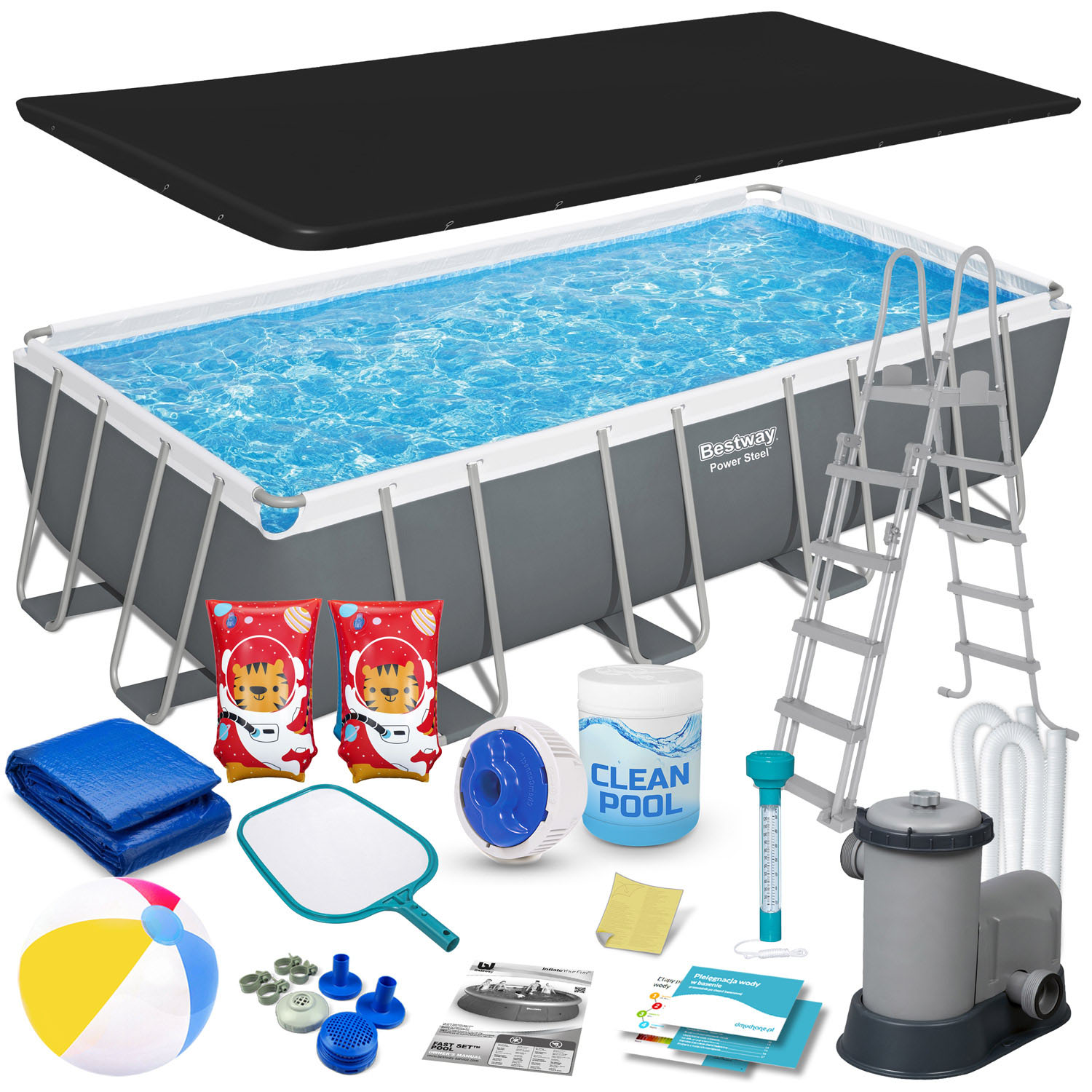 Raamiga aiabassein 549 x 274 x 122 cm 17-ühes Bestway 56465