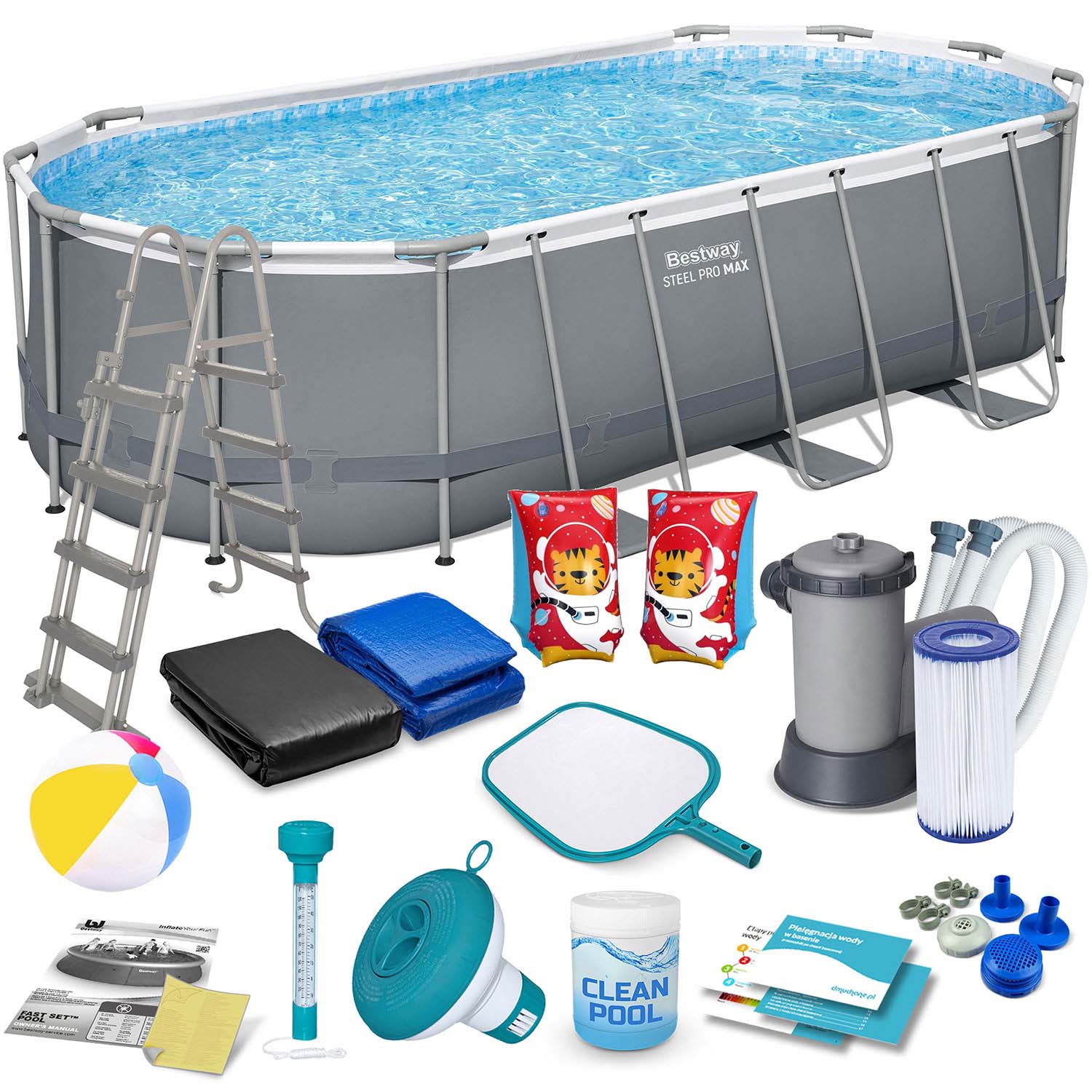 Raamiga aiabassein 549 x 274 x 122 cm 17-ühes Bestway 56710