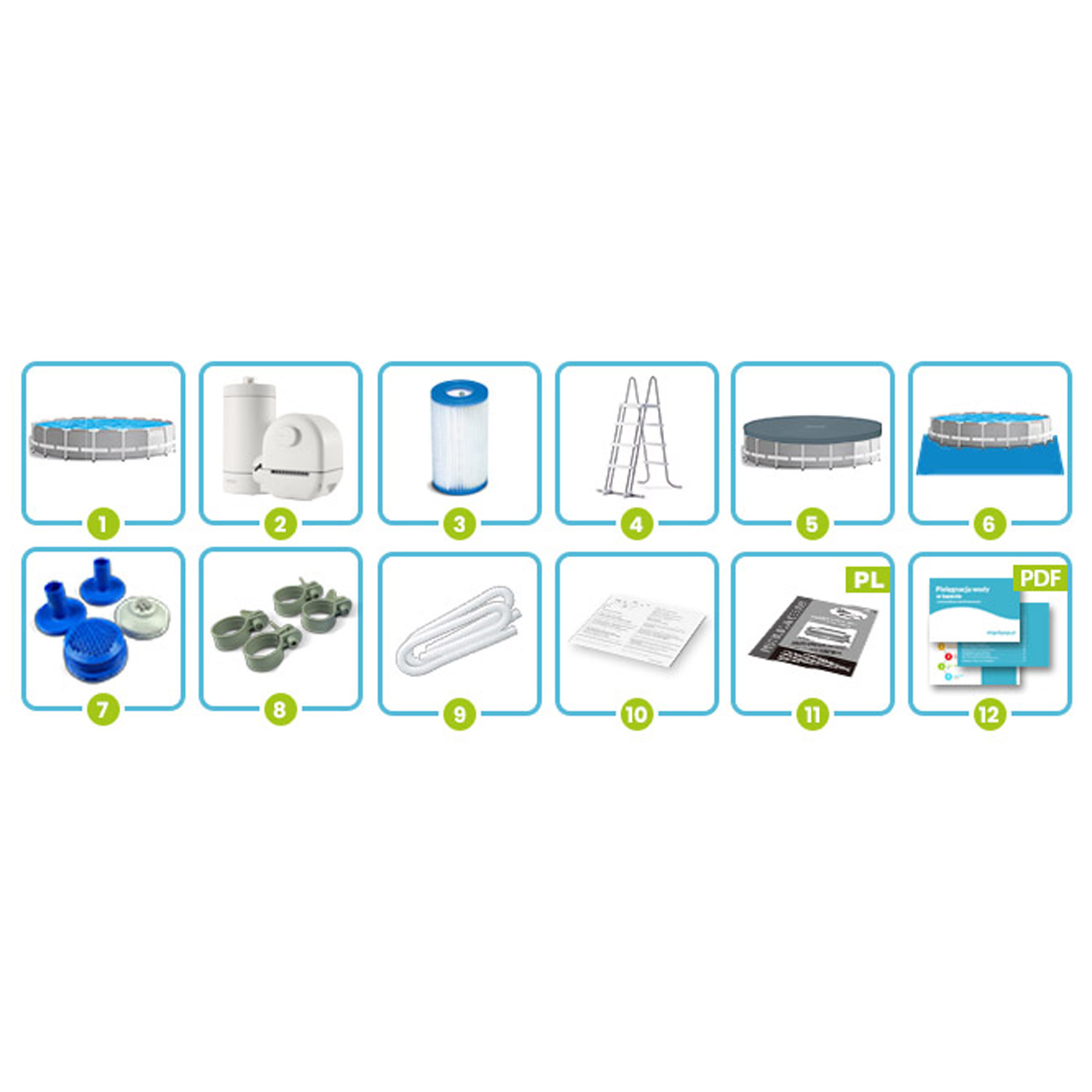 Raamiga aiabassein 549 x 122 cm 6-ühes INTEX 26732 - Image 7