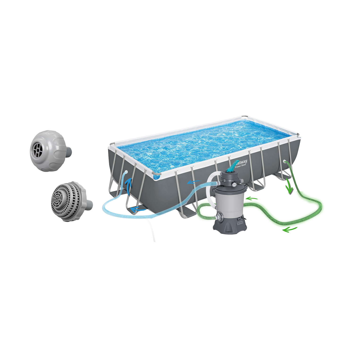 Raamiga aiabassein 549x274x122cm 17in1 Bestway 56466N - Image 7