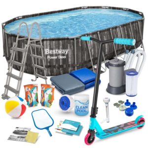 Raamiga aiabassein 610 x 366 x 122 cm 18-in-1 Bestway 5611R + TASUTA tõukeratas