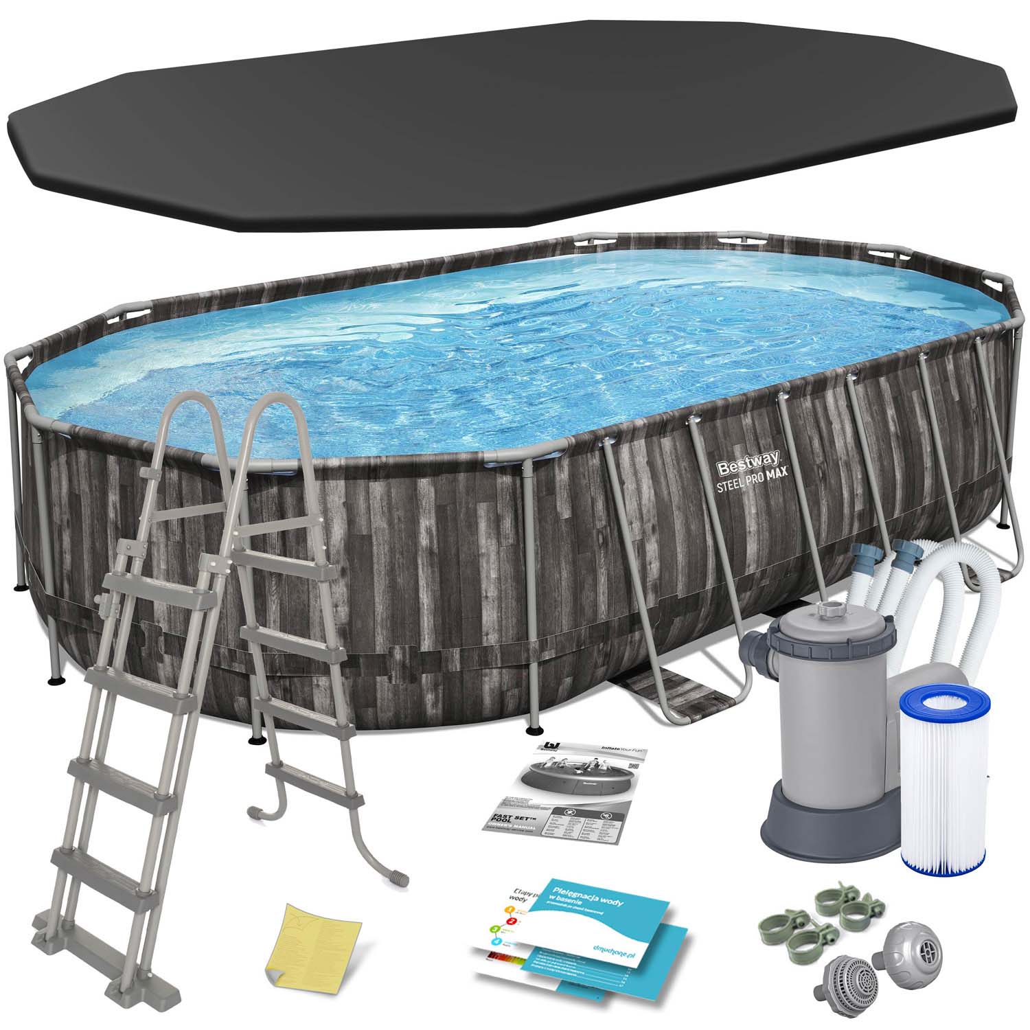 Raamiga aiabassein 610 x 366 x 122 cm 12-ühes Bestway 5611R