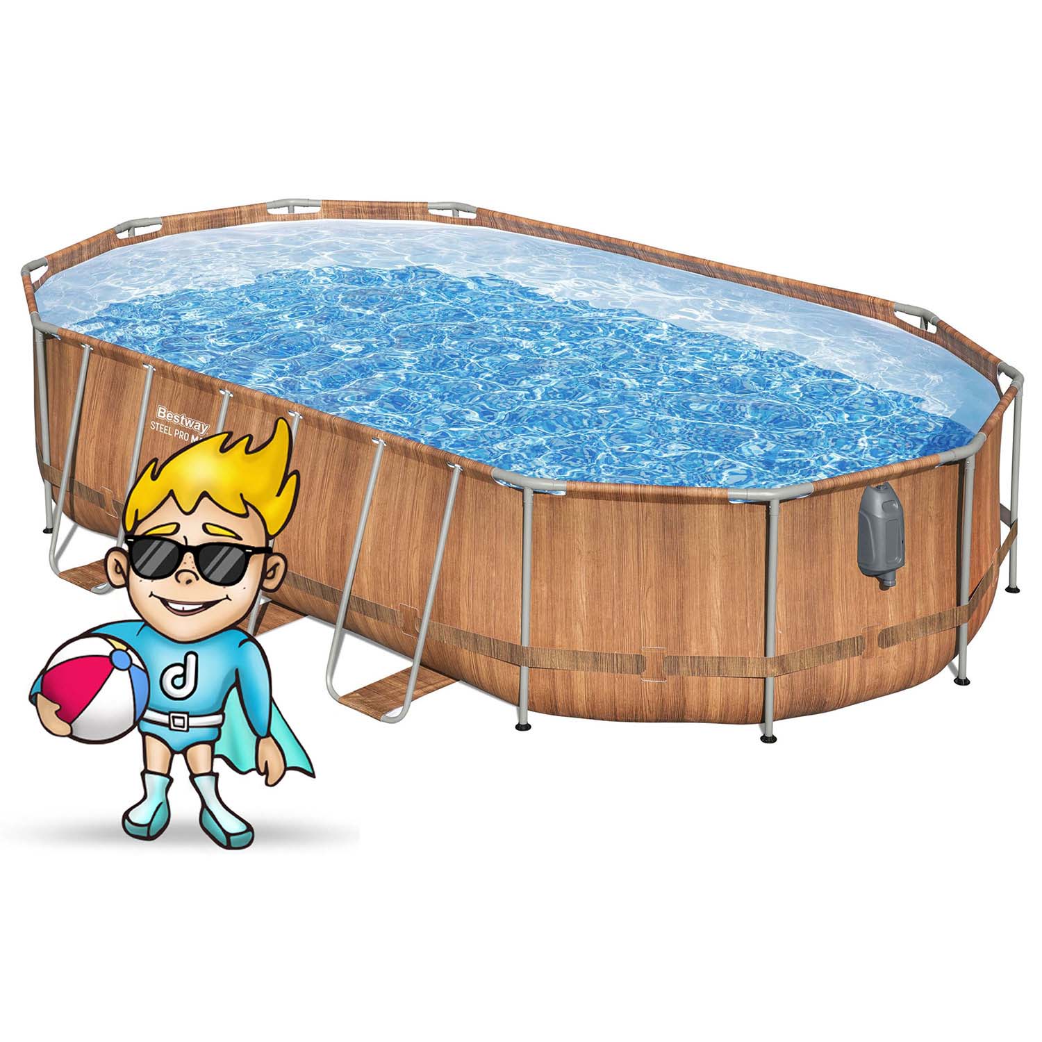 Raamiga aiabassein 610 x 366 x 122 cm 13-ühes Bestway 56719N - Image 2