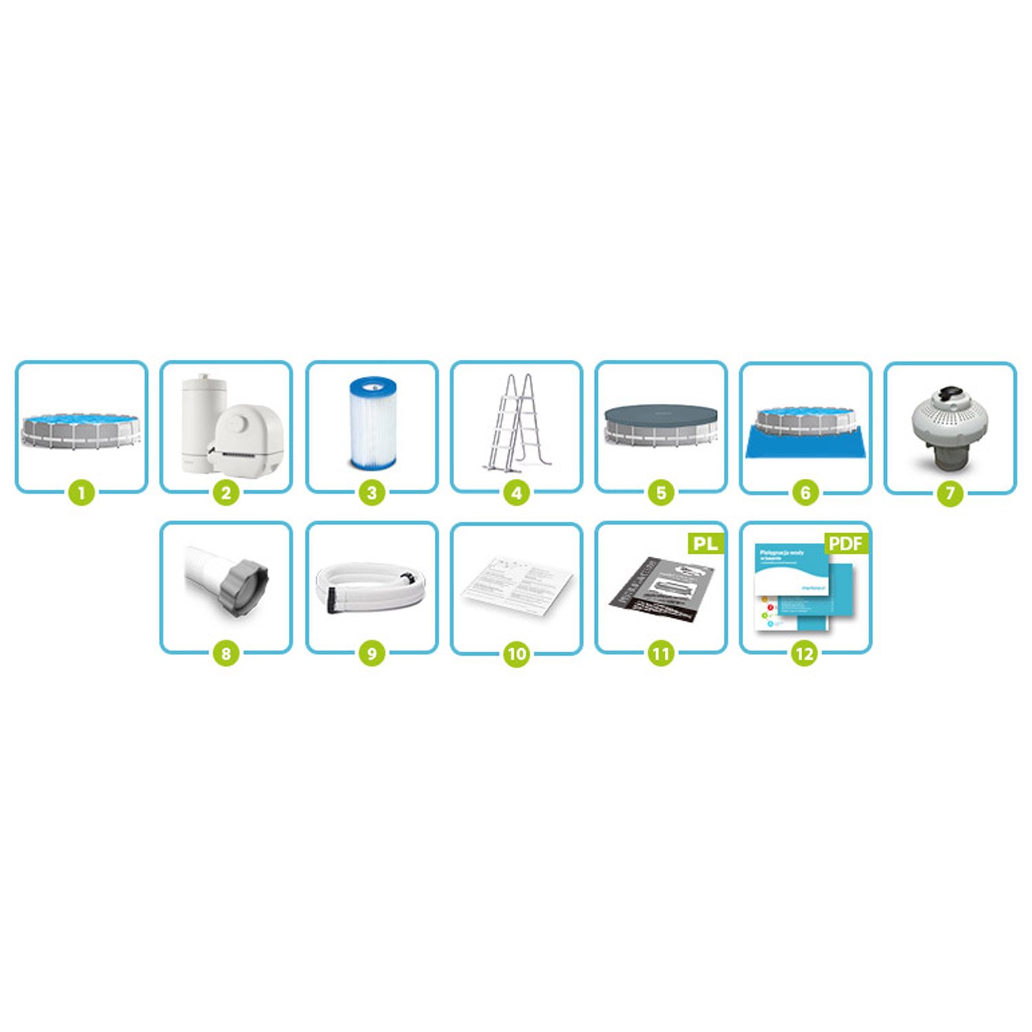 Raamiga aiabassein 610 x 132 cm 12-ühes INTEX 26756 - Image 6