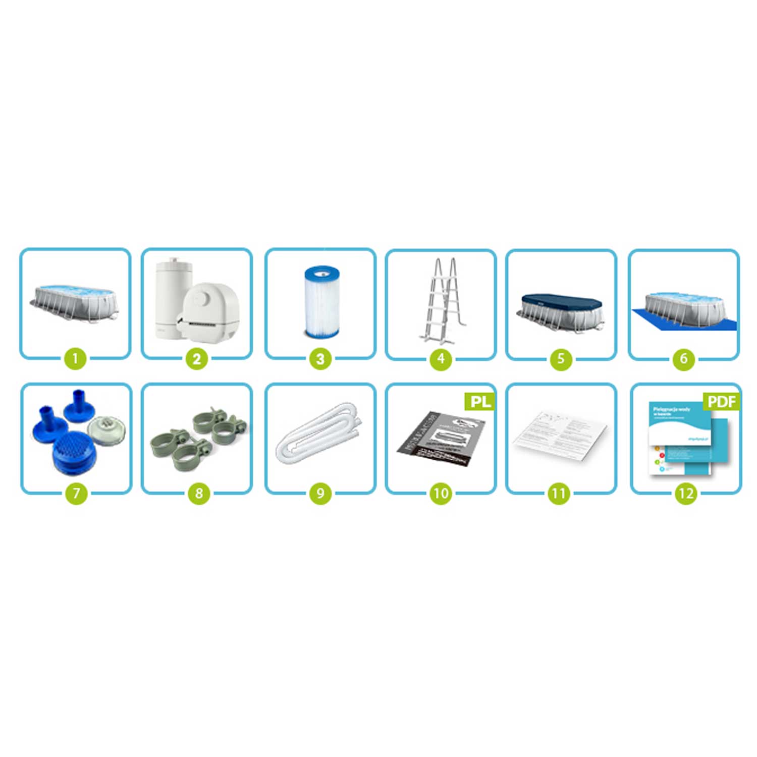 Raamiga aiabassein 610x305cm 6in1 INTEX 26798 - Image 4