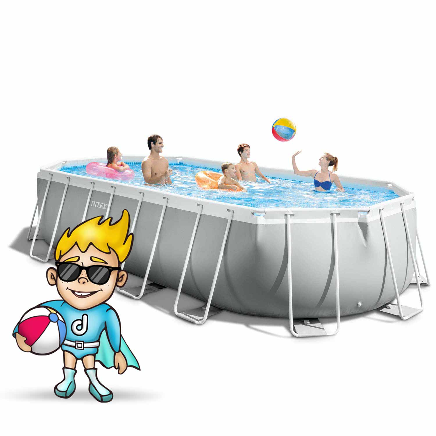 Raamiga aiabassein 610x305cm 6in1 INTEX 26798 - Image 2