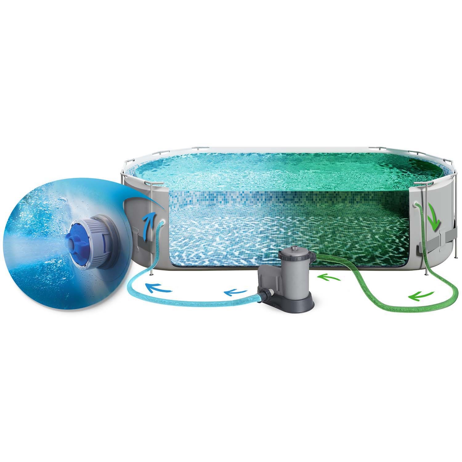 Raamiga aiabassein 640 x 274 x 132 cm 18-ühes Bestway 5611Z - Image 5